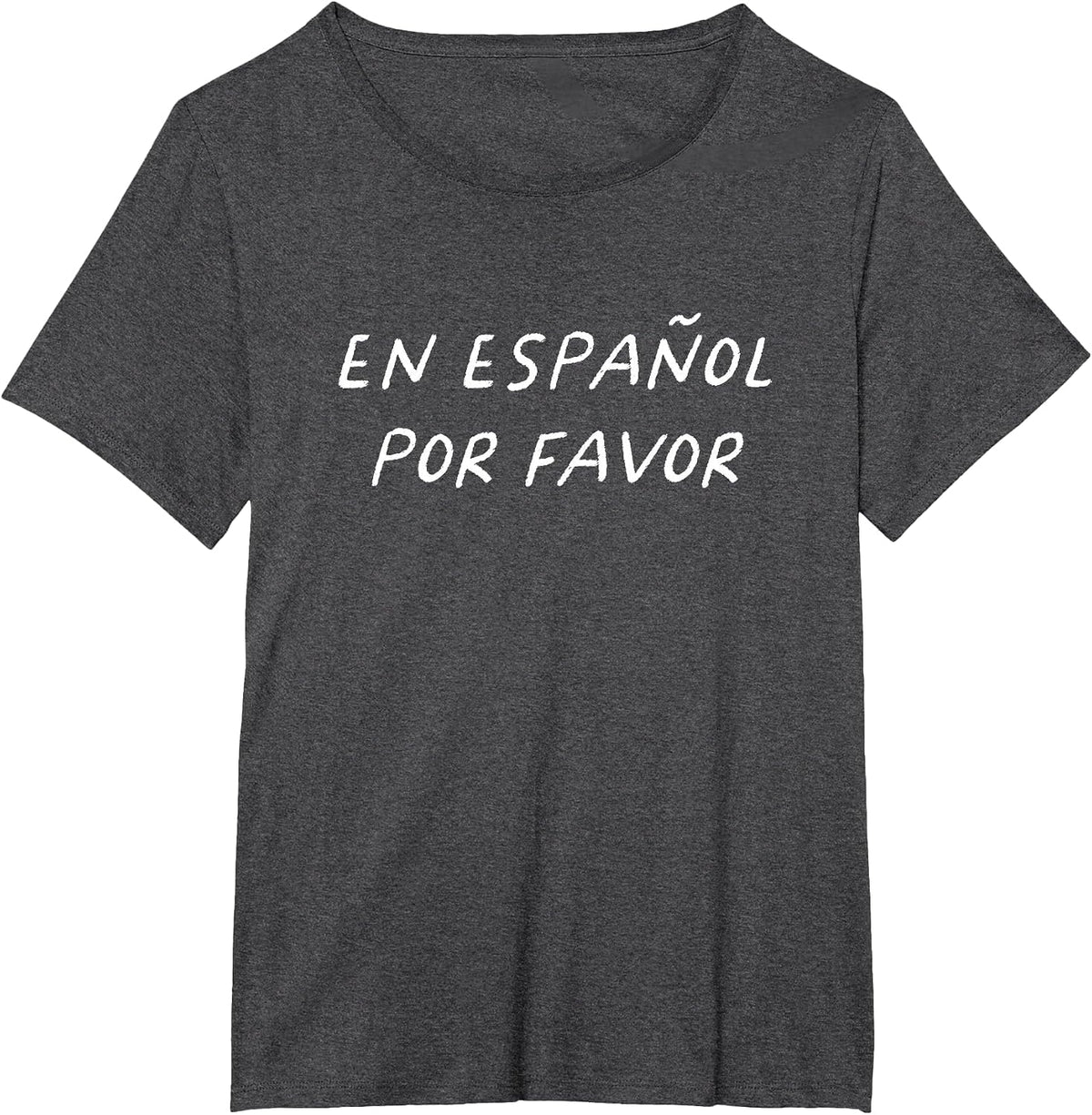 En Español Por Favor Spanish Teacher Funny Back to School T-Shirt - Dark Heather Grey