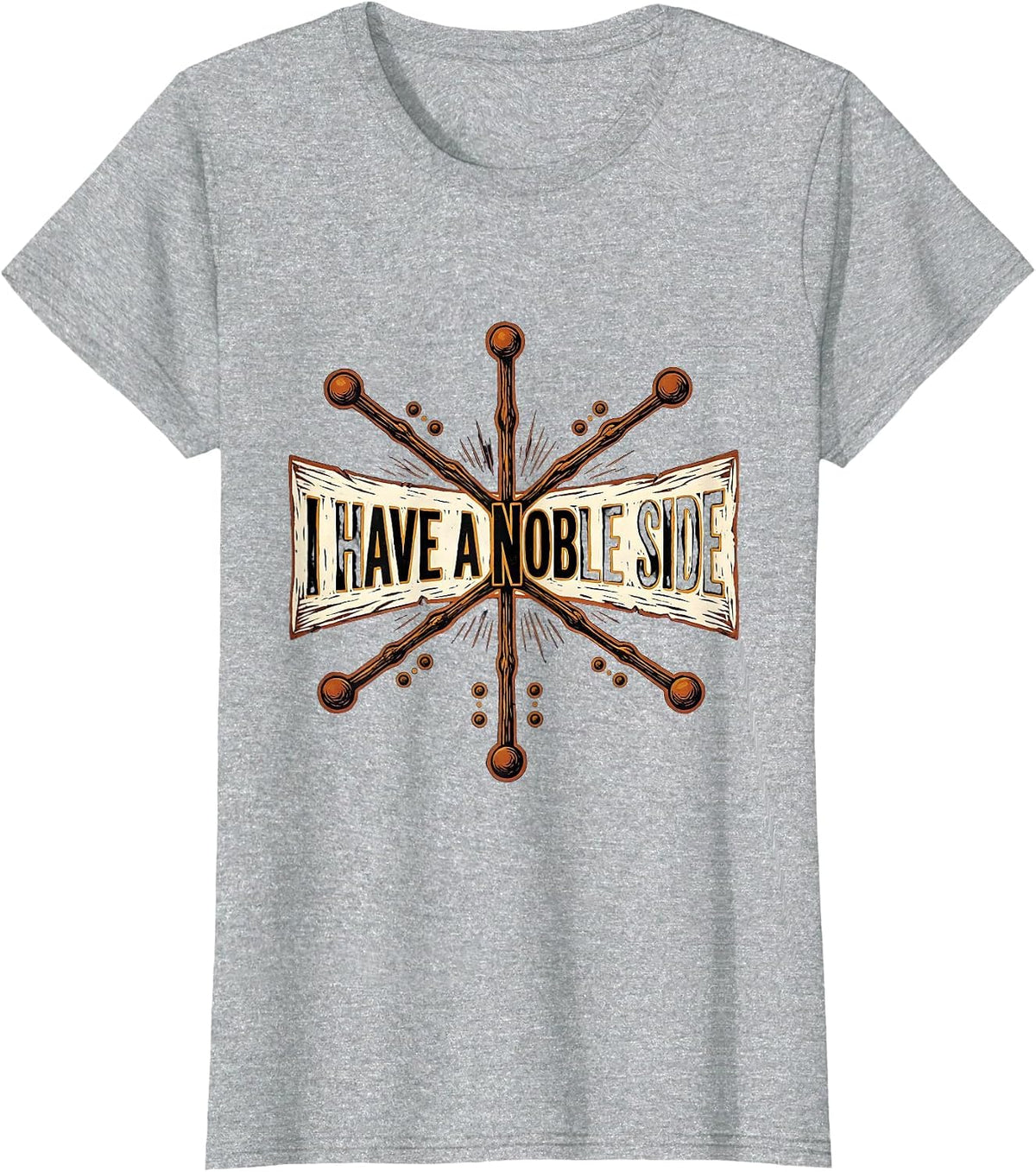 I Have A Noble Side Funny Chemistry Pun Science Nerd Gift T-Shirt - Heather Grey