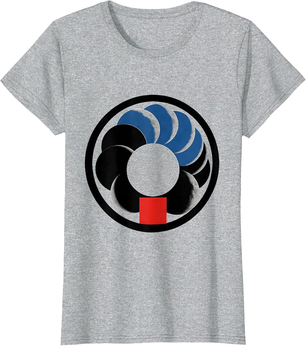 Women's Moon Phase Circle Lunar Disc Astronomy Gift T-Shirt - Heather Grey