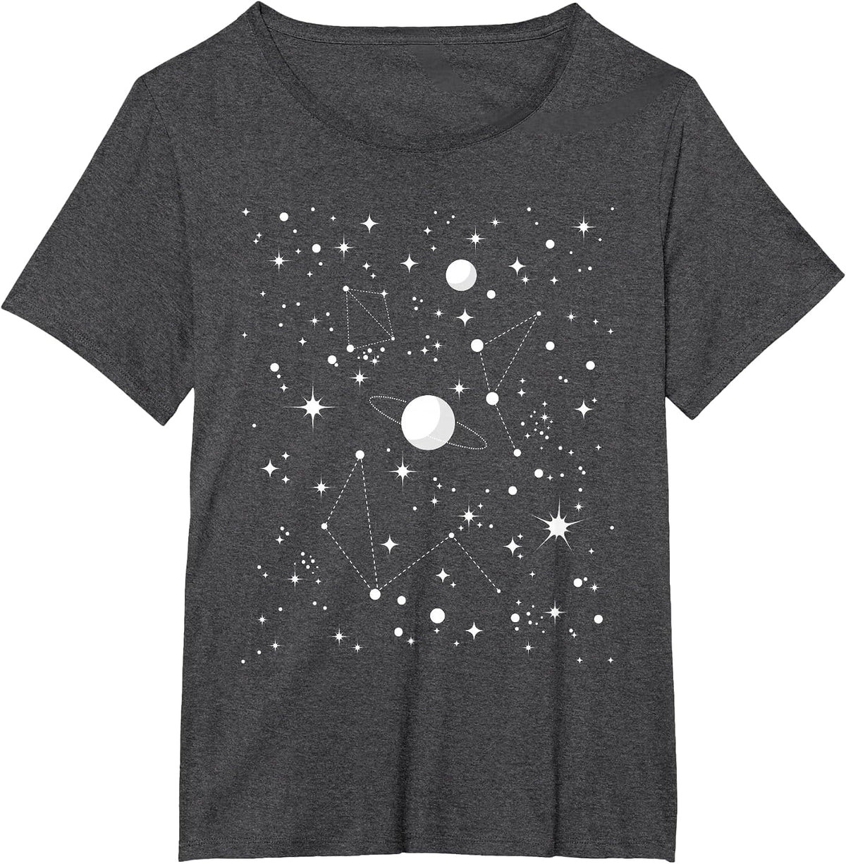 Stargazing - Astronomy Lover Astrological Constellations T-Shirt - Dark Heather Grey