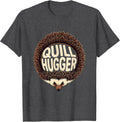 Men's Quill Hugger Funny Hedgehog Lover Animal Humor T-Shirt - Dark Heather Grey