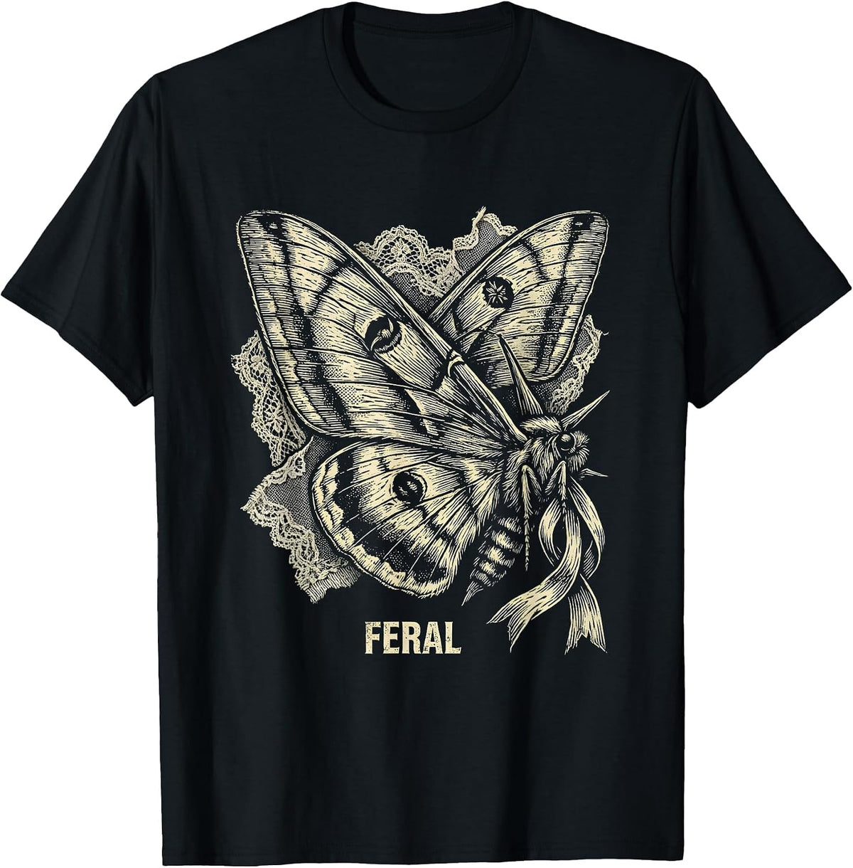 Men's Feral Fairy Grunge Y2K Grunge Alt Gothic Vintage T-Shirt - Black