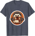 Cozy Hedgehog Scarf Cute Funny Animal Design T-Shirt - Heather Blue