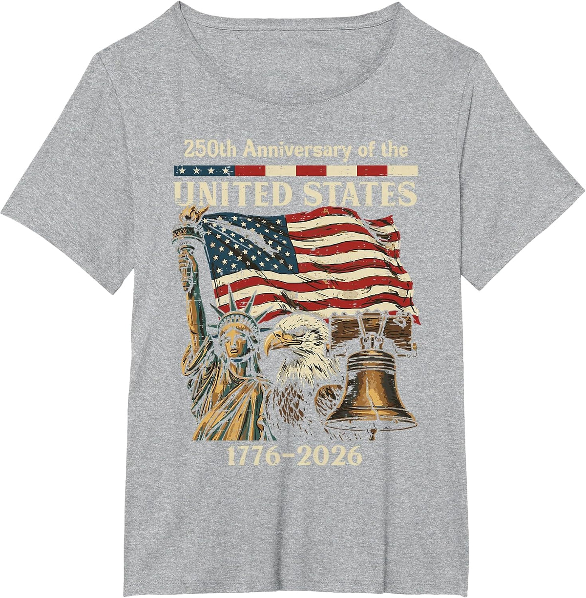 250th Anniversary of United States 250 Years 4th of July Men T-Shirt - Heather Grey