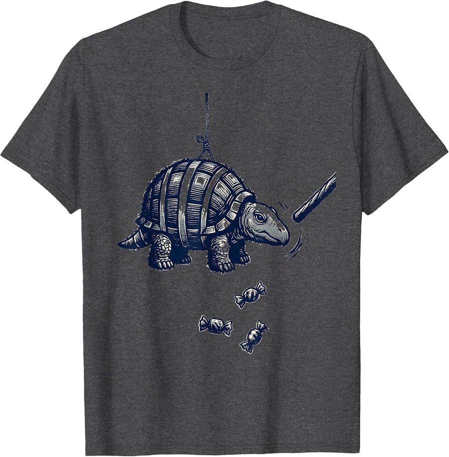 Men's Armadillo Piñata Rubber Stamp Cinco De Mayo Party Costume T-Shirt - Dark Heather Grey