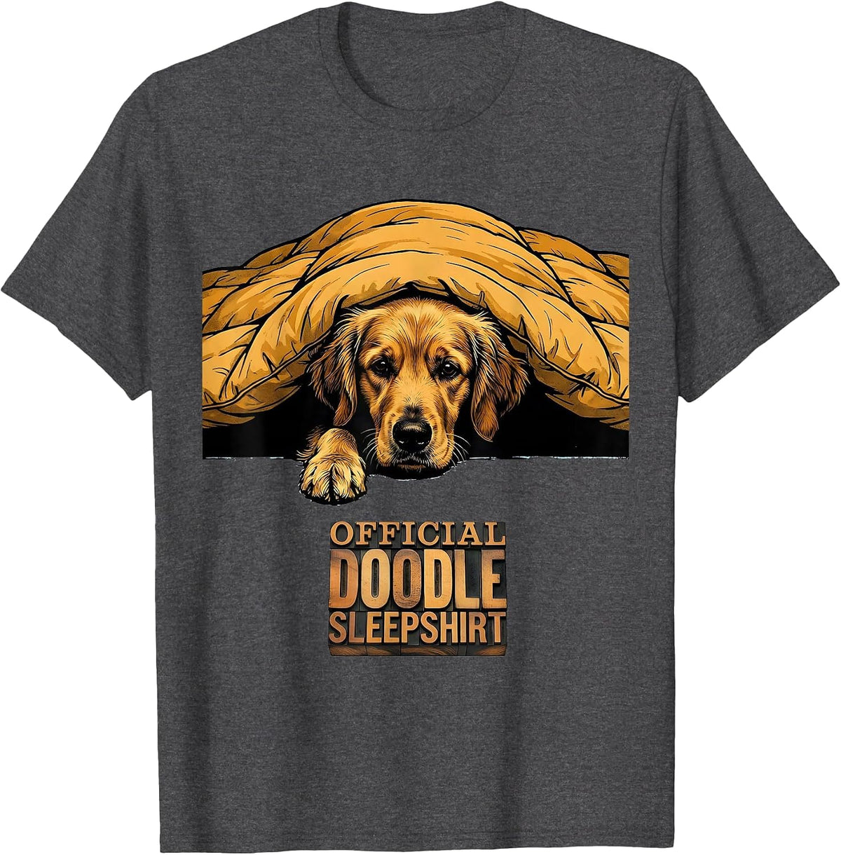 Official Doodle Sleepshirt Funny Dog Owner Breed-Specific T-Shirt - Dark Heather Grey