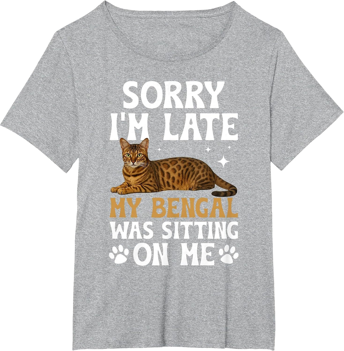 Bengal Cat Owner Funny Bengal Cat Lover T-Shirt - Heather Grey