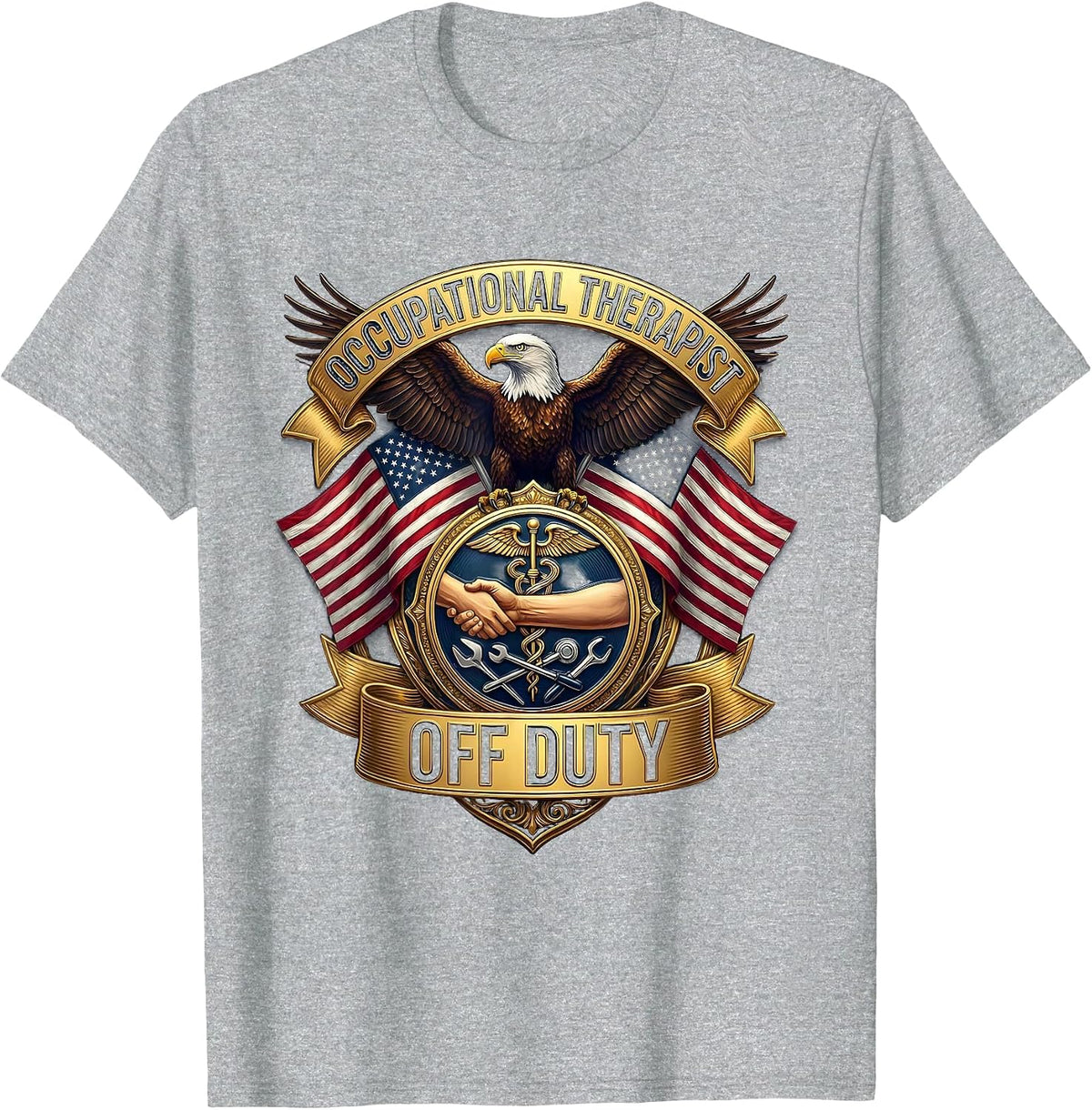 Men's Occupational Therapist Off Duty Fun OT Design T-Shirt - Heather Grey