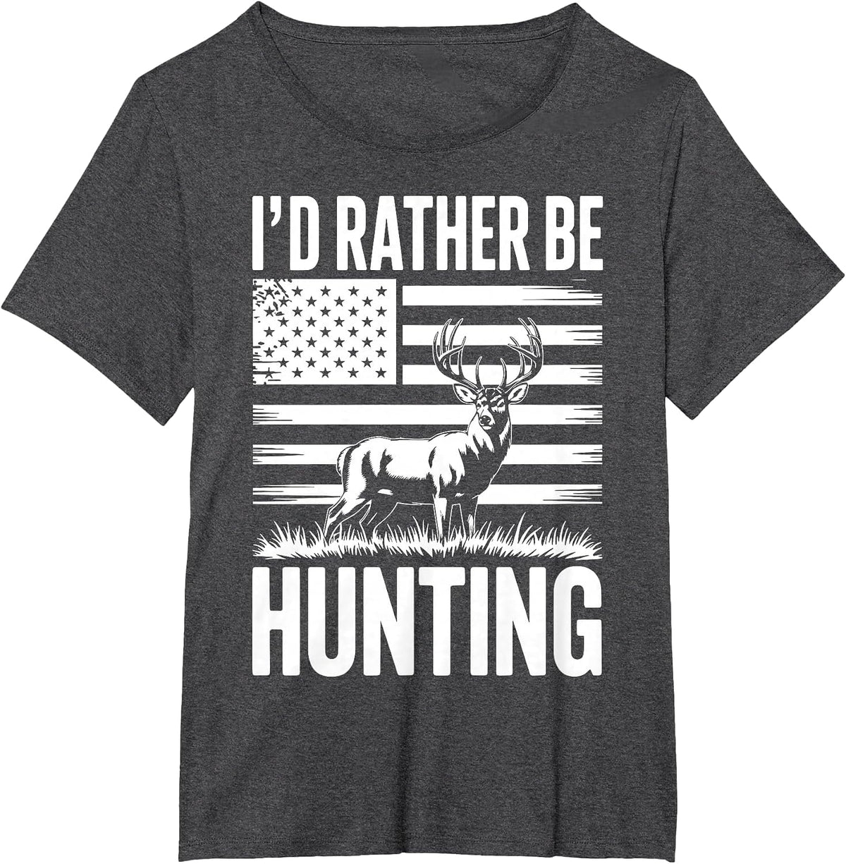 I'd Rather Be Hunting T-Shirt - Dark Heather Grey