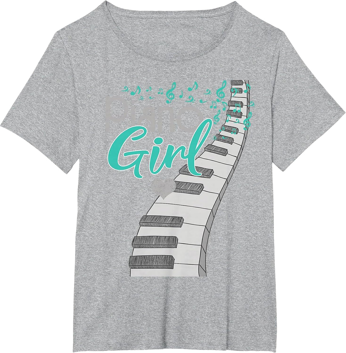 Music Lovers Children Pianist Pianist Musician Piano T-Shirt - Heather Grey