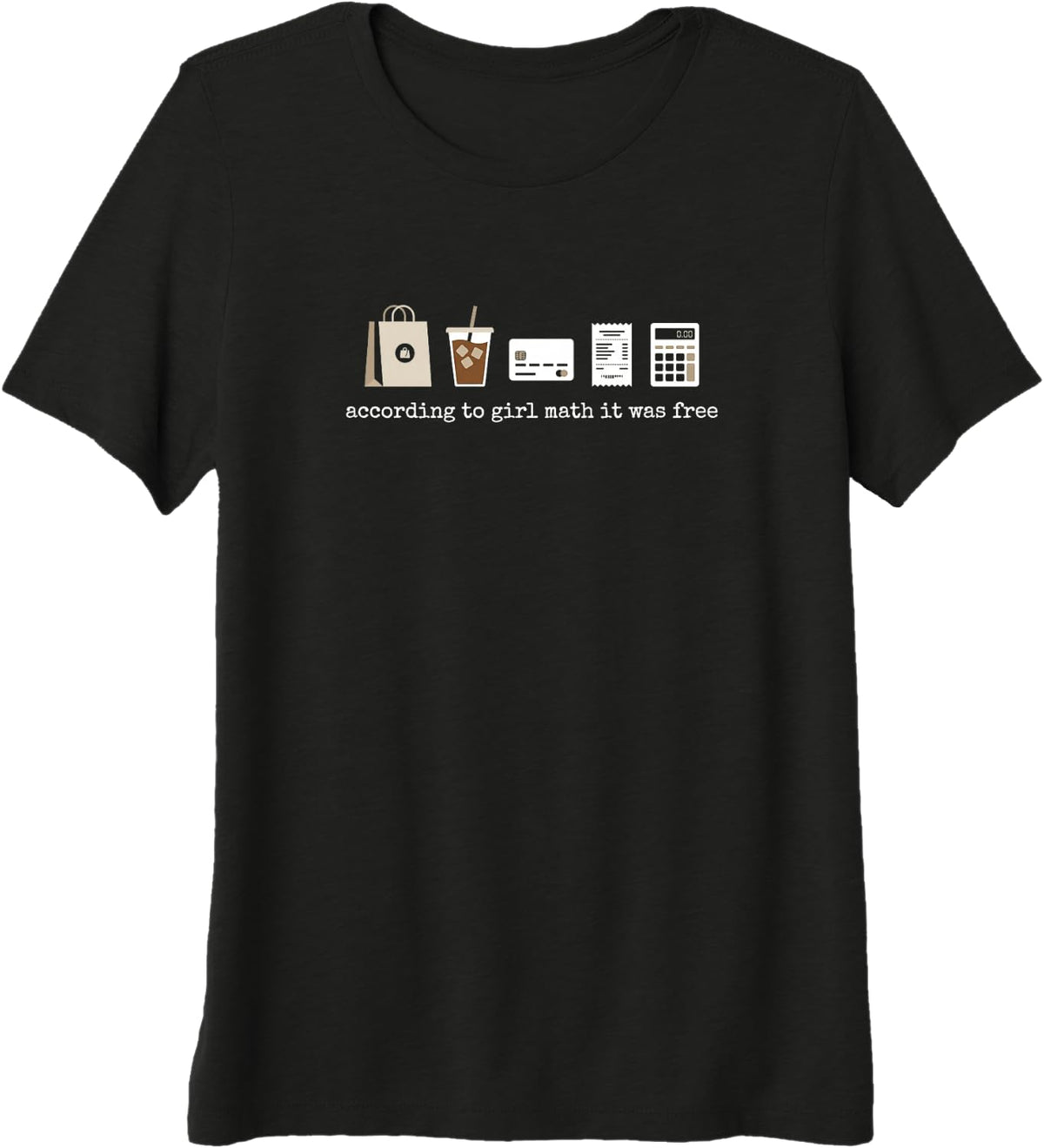 According to Girl Math It was Free Budget Finance Shopping Premium Tri-Blend T-Shirt - Black