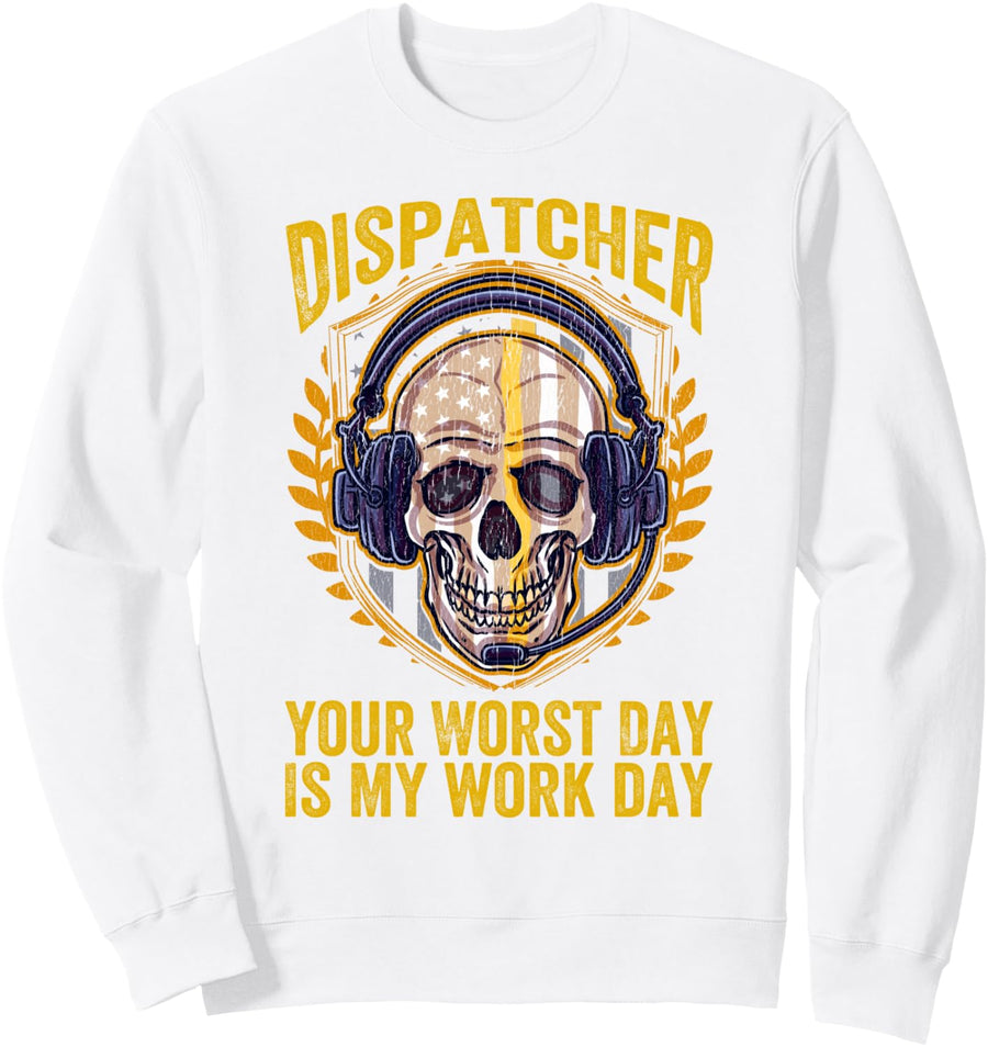 911 Dispatcher Emergency Dispatchers 911 Operator Sweatshirt - Adult Unisex White