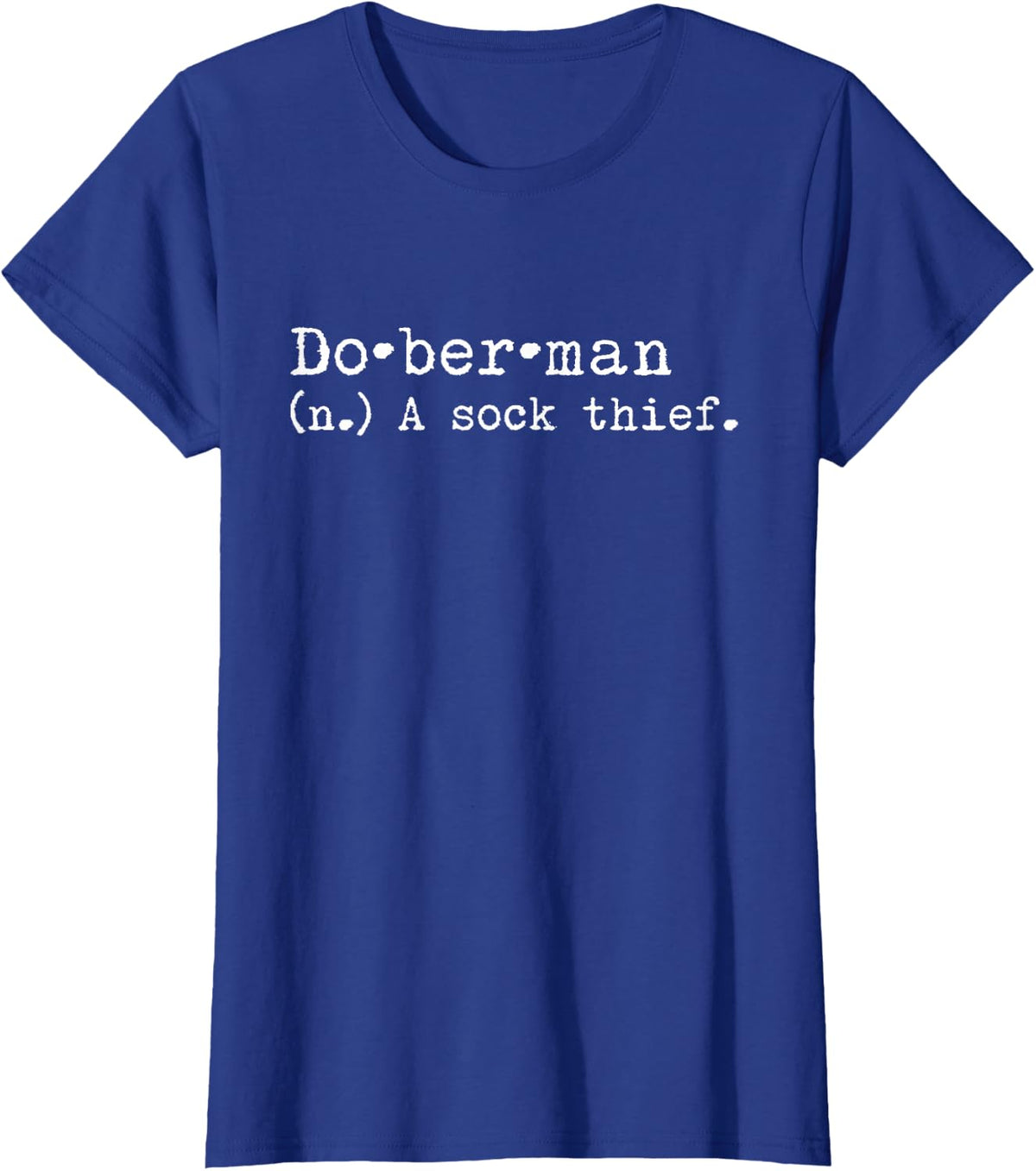 A sock thief Doberman dog T-Shirt - Royal Blue