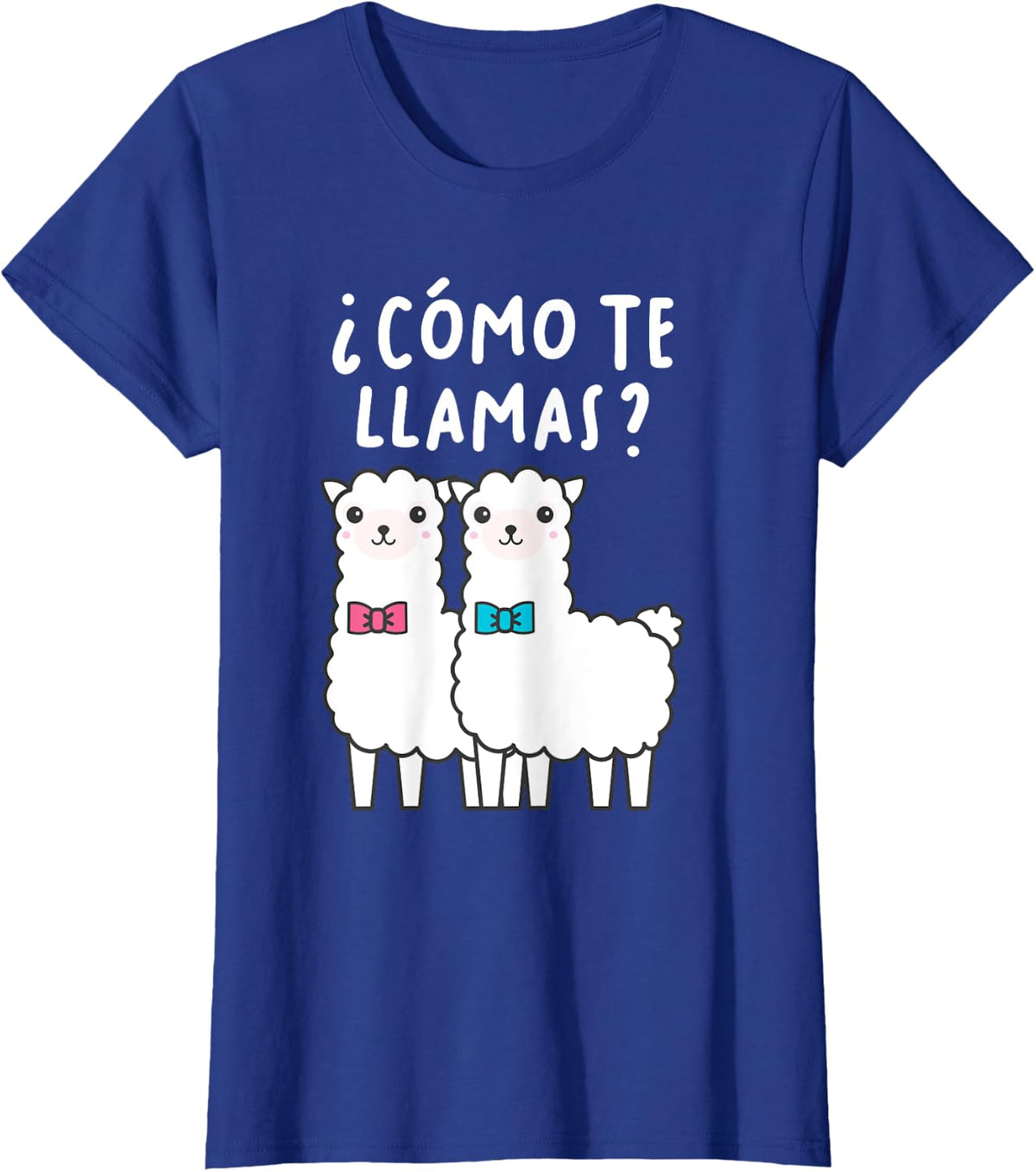 Como Te Llamas? Spanish Funny T Shirts Llama Shirt T-Shirt - Royal Blue