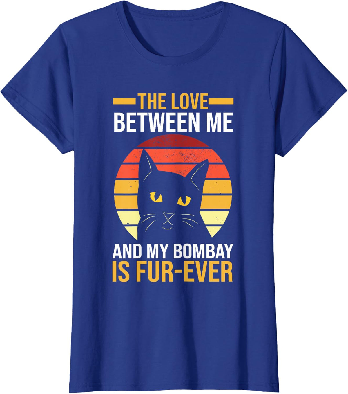 Cat Bombay Men Women T-Shirt - Royal Blue