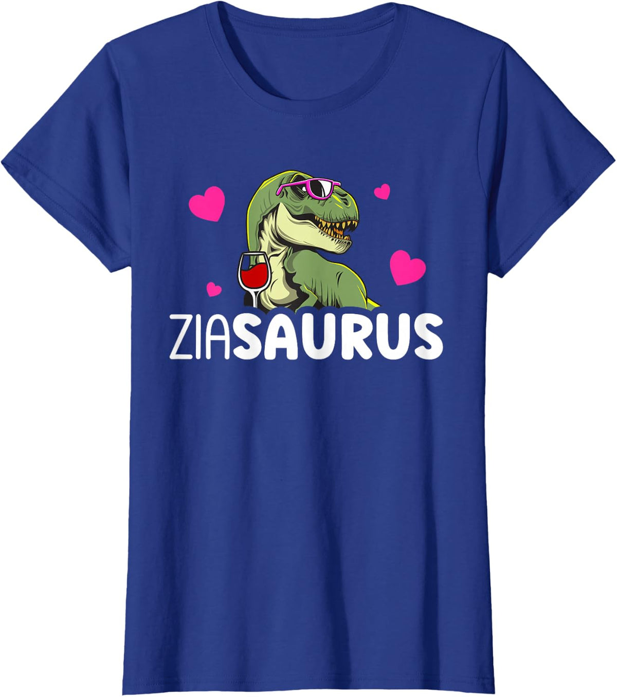 Ziasaurus Italian Aunt Zia Funny Zia Auntie T-Shirt - Royal Blue