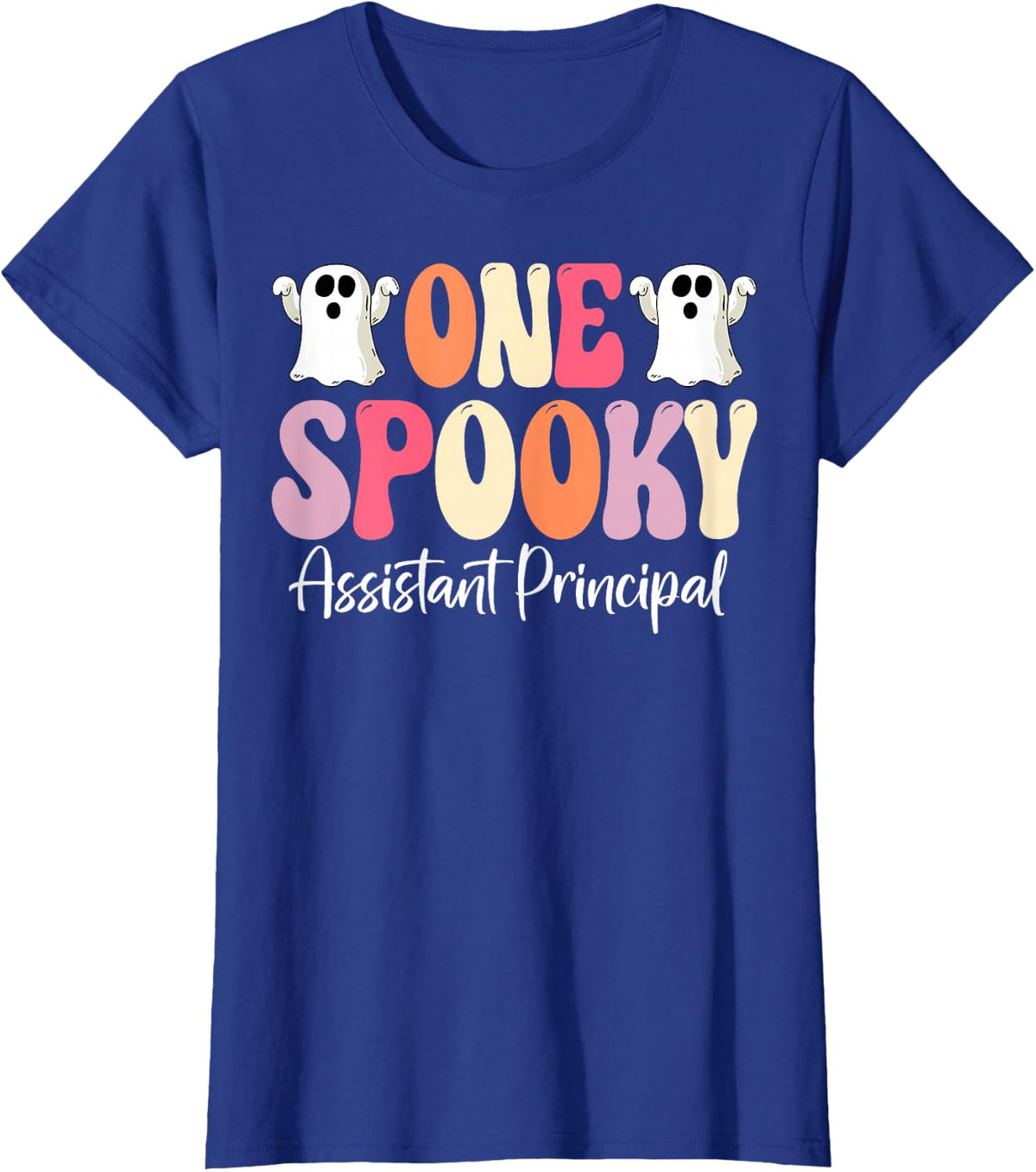 One Spooky Assistant Principal School Teacher Halloween T-Shirt - Royal Blue