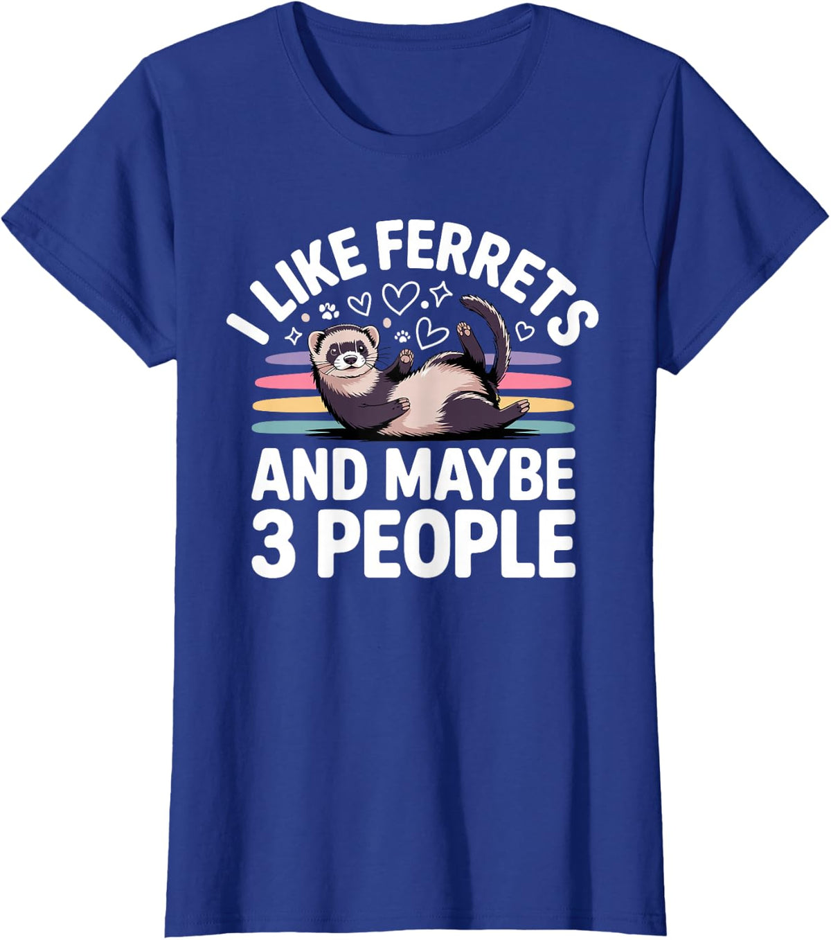 Best Ferret Art for Men Women Kids Pet Ferret Lovers Ferret T-Shirt - Royal Blue