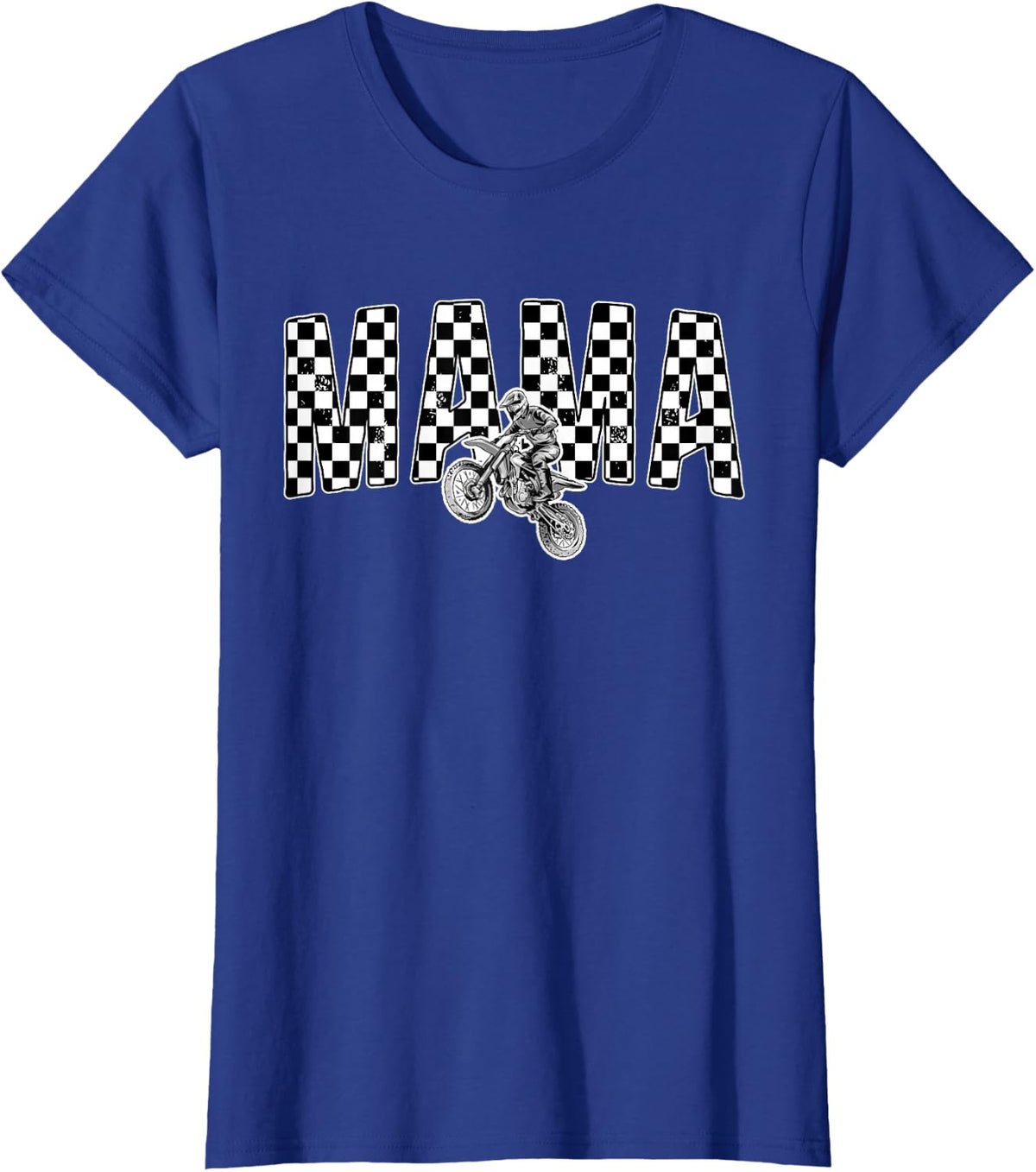 Mama of A Dirt Biker Mom Dirt Bike Mom Dirt Bike Mother T-Shirt - Royal Blue