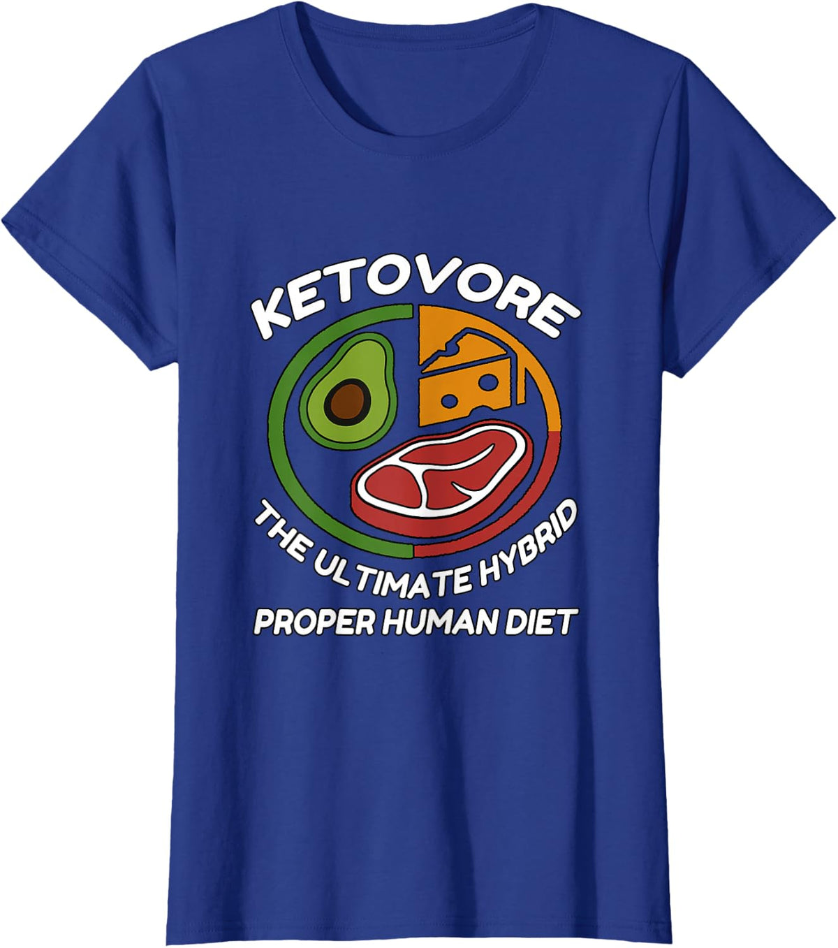 Ketovore Fusion: Balanced Keto Carnivore Nutrition Emblem T-Shirt - Royal Blue