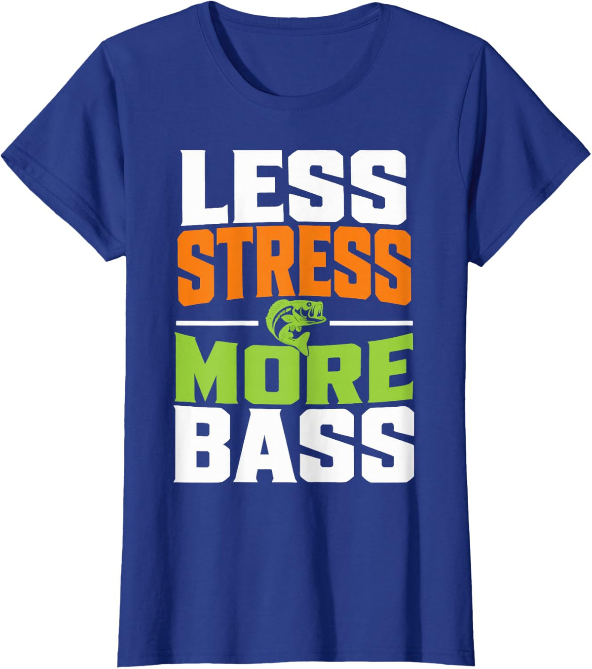 Bass Fishing Lover Freshwater Angler Fisherman T-Shirt - Royal Blue
