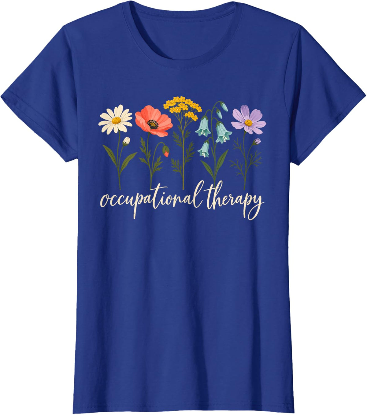 Occupational Therapy Wildflowers T-Shirt - Royal Blue