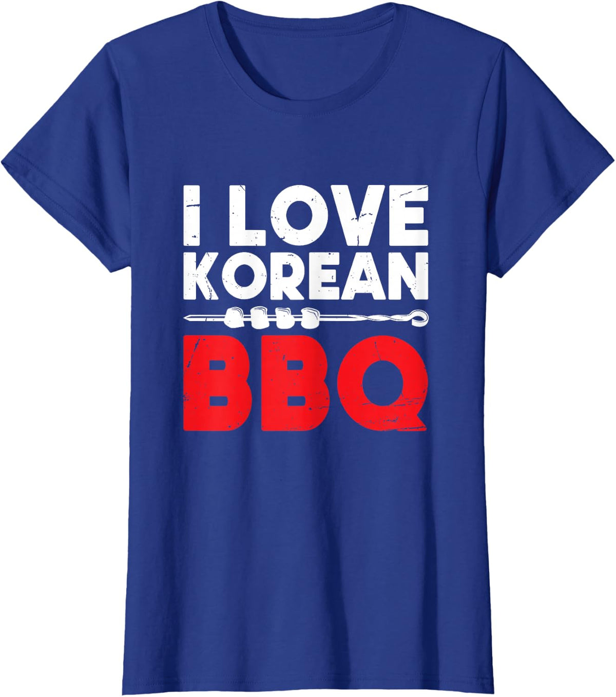 I Love Korean BBQ Funny Grilling Shirt | BBQ T-Shirt Tee for Men Women - Royal Blue