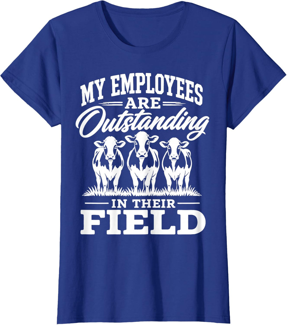 Funny Dairy Farmer Cow Farming Agriculture T-Shirt - Royal Blue