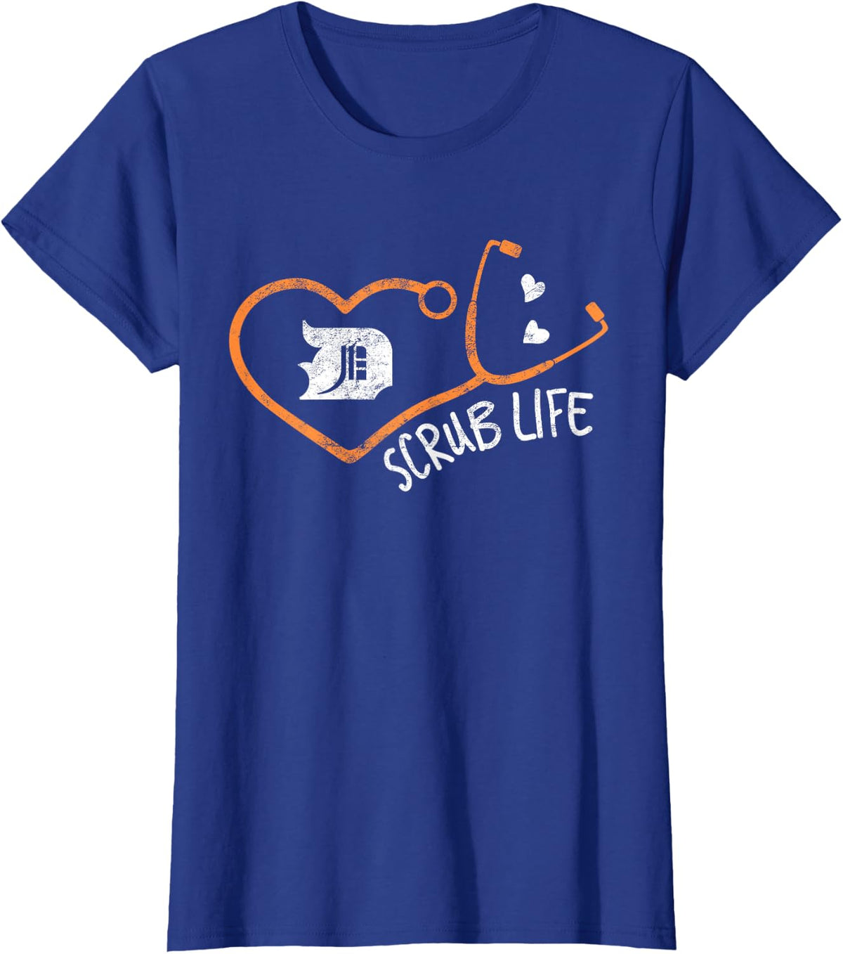 Detroit Scrub Life T-Shirt Michigan Nurse Shirt Medical Tee T-Shirt - Royal Blue
