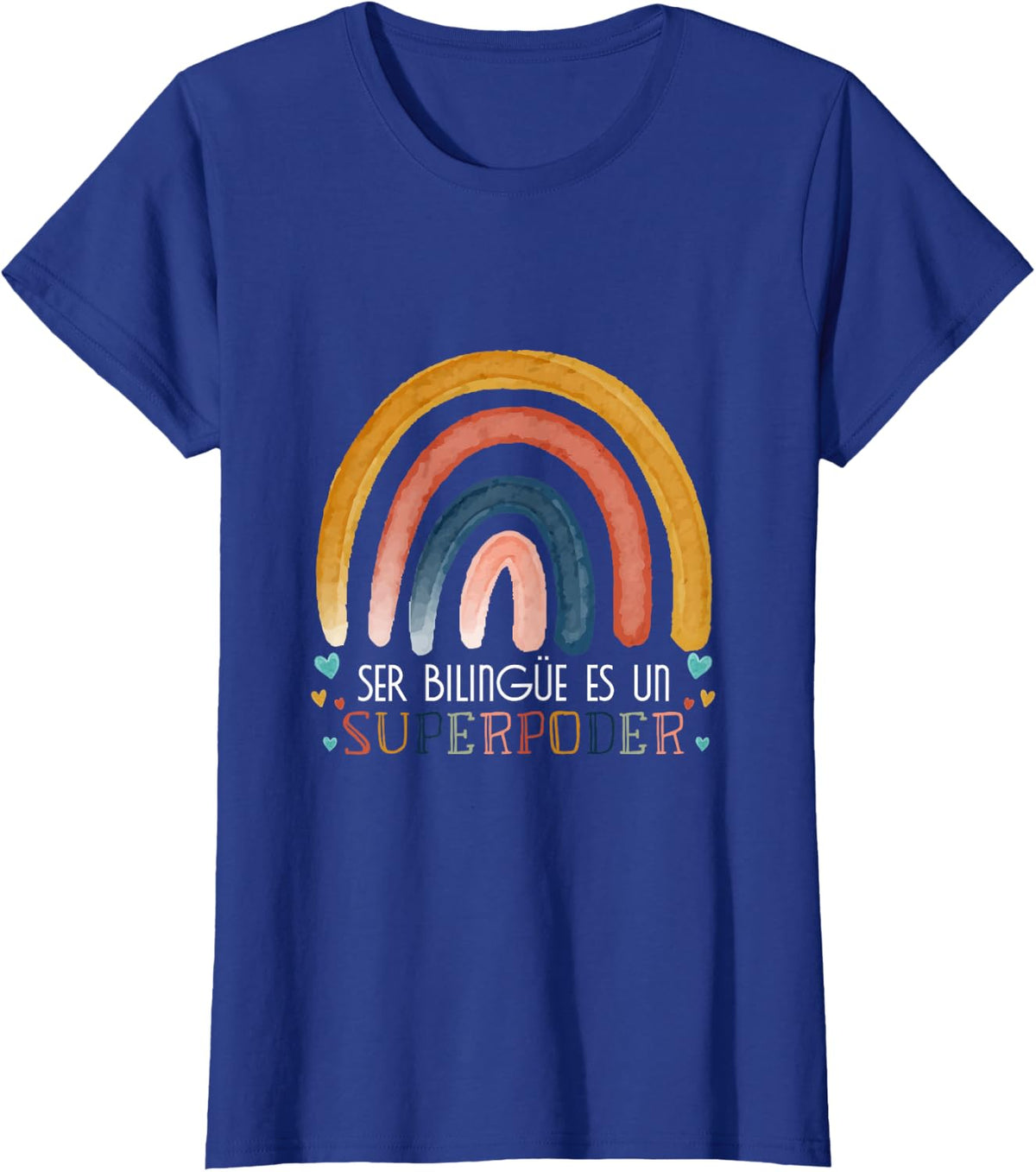 Ser bilingue es un superpoder Spanish Teacher esl Teacher T-Shirt - Royal Blue
