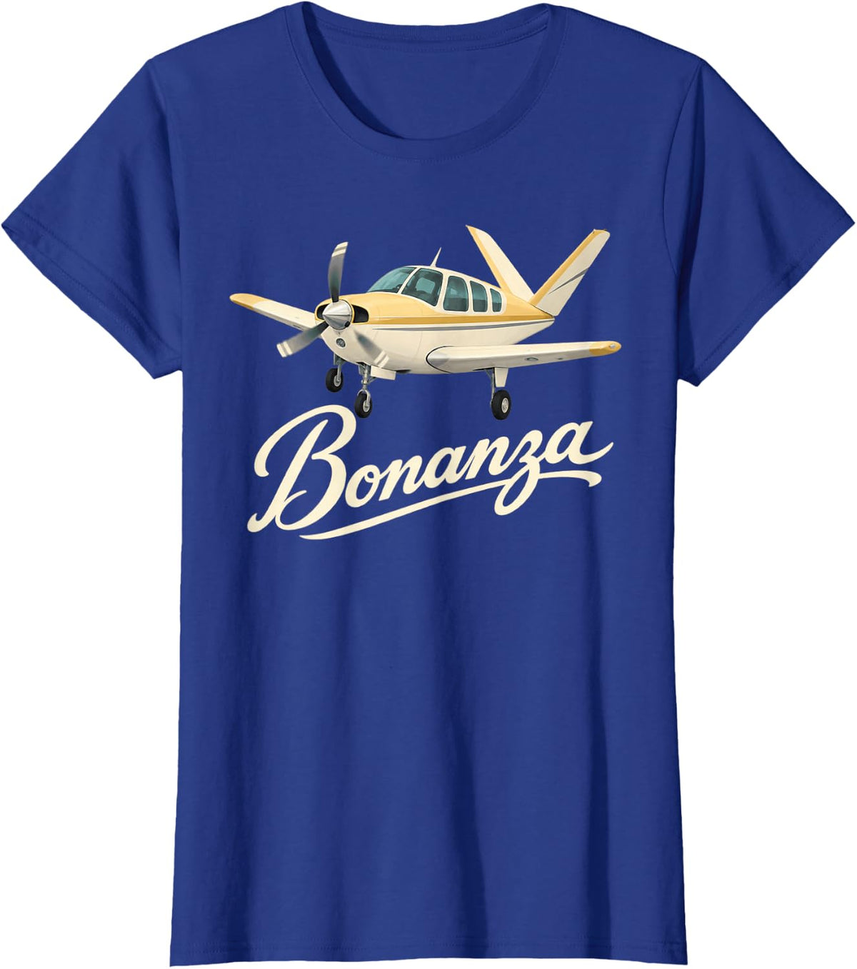Bonanza Airplane T-Shirt - Royal Blue