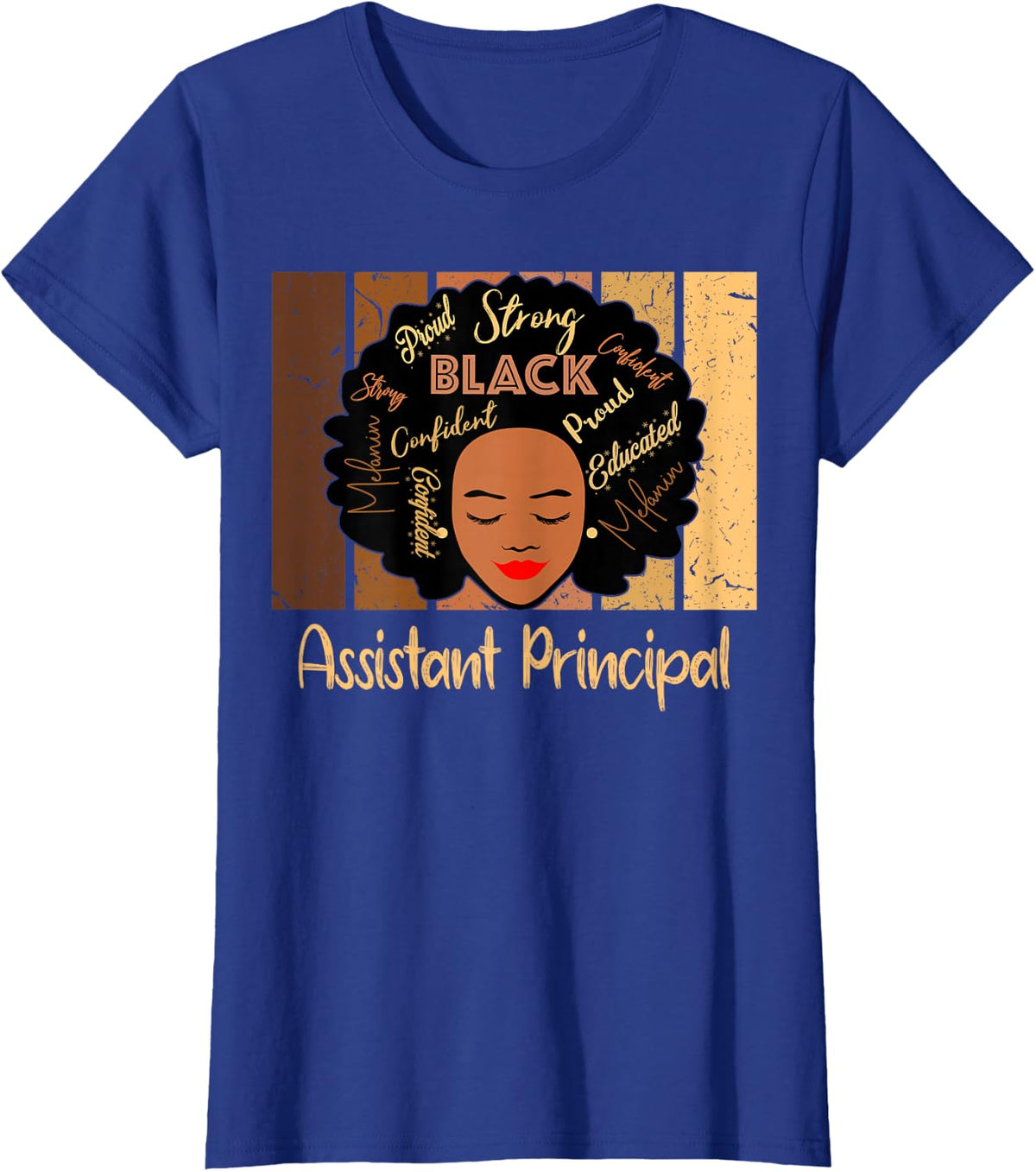 Black Assistant Principal Love African American T-Shirt - Royal Blue