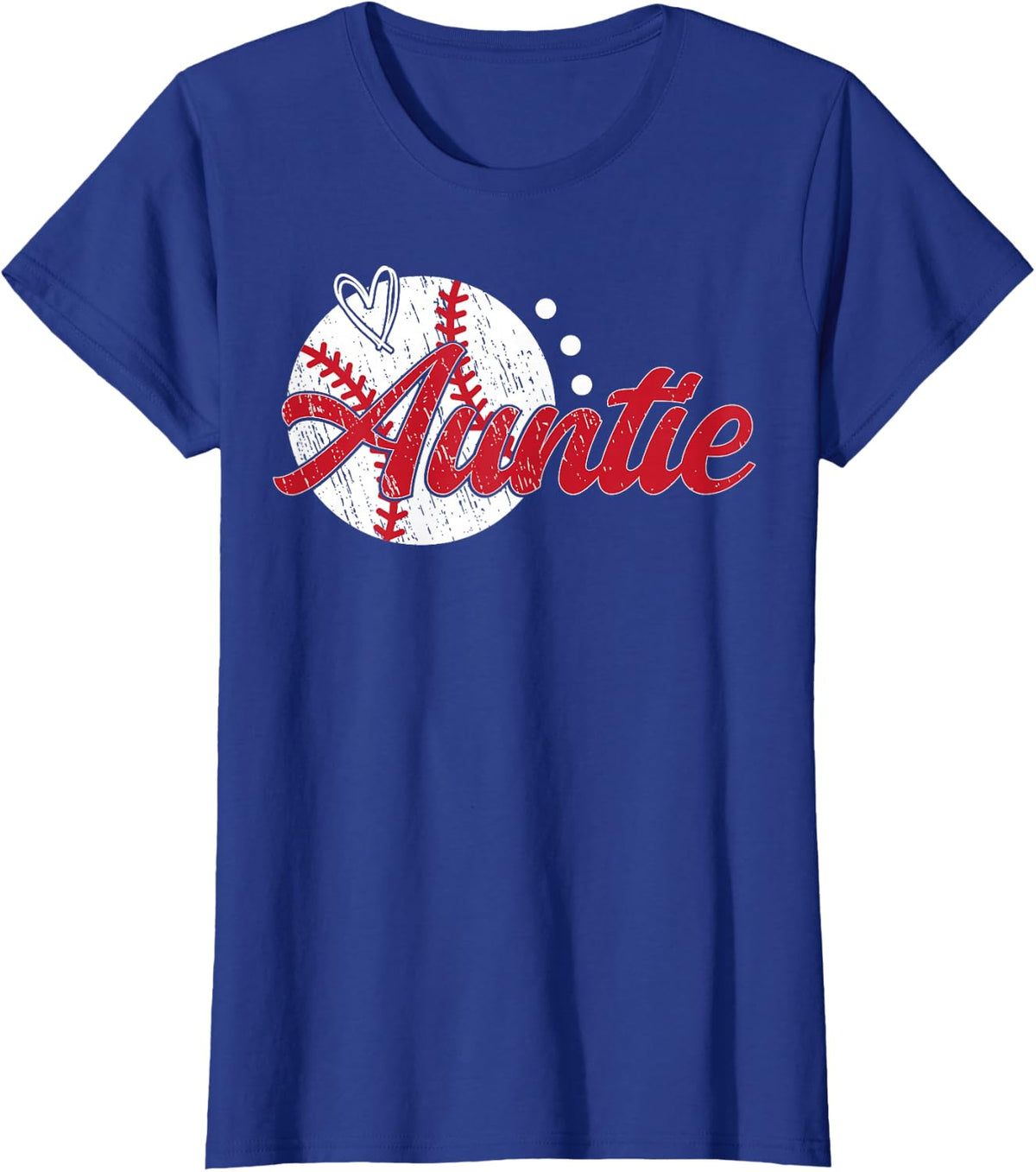 Auntie Of A Baseball Player Aunt Baseball Aunt T-Shirt - Royal Blue