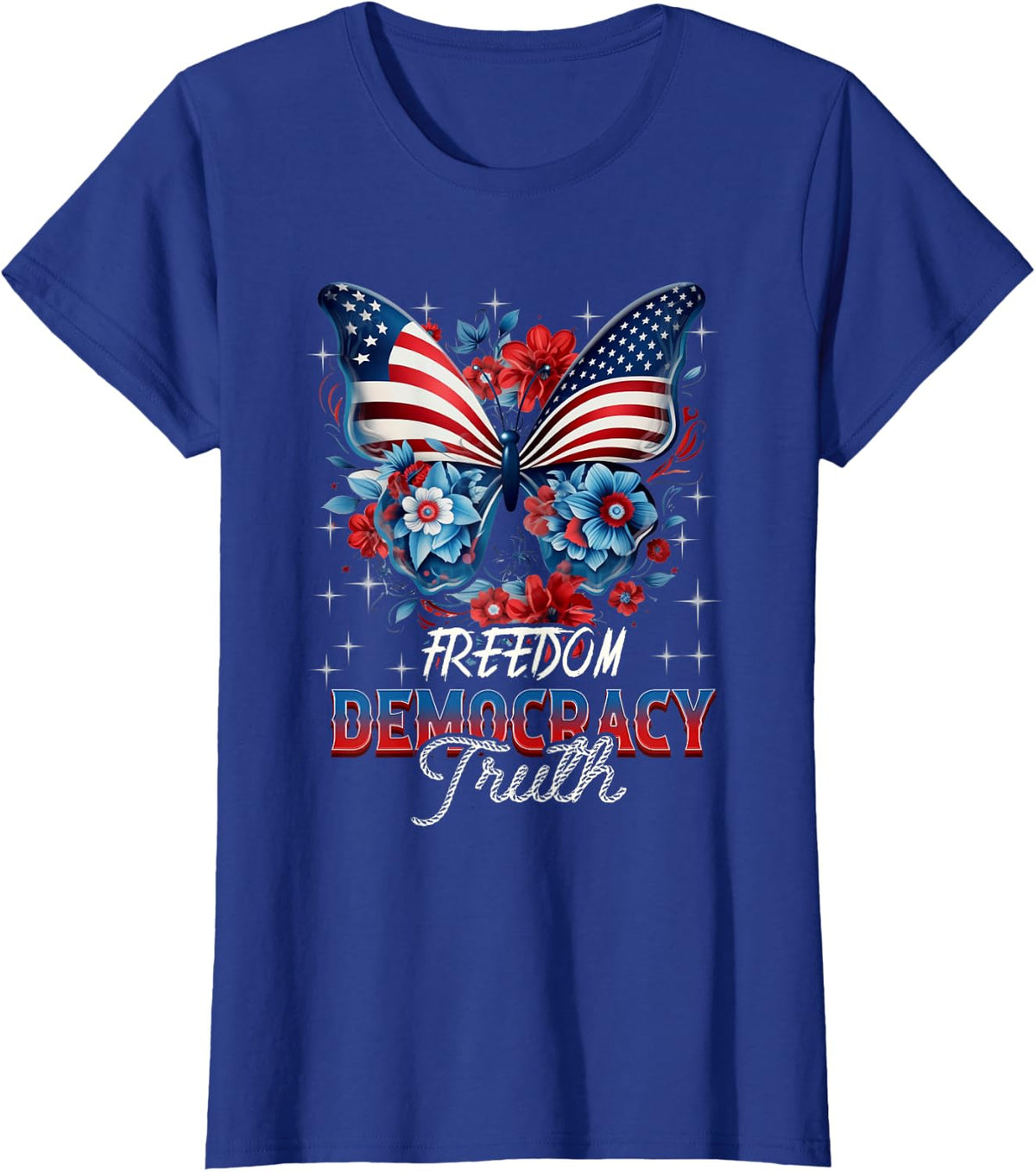 Patriotic Subtle Anti-trump Coquette Patriotic 4th Of July T-Shirt - Royal Blue