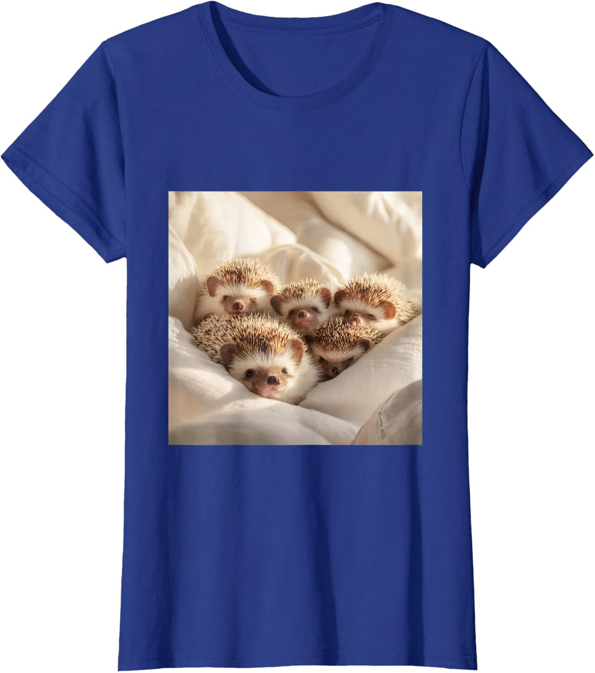 Cute Baby Hedgehogs Animal Lover T-Shirt - Royal Blue
