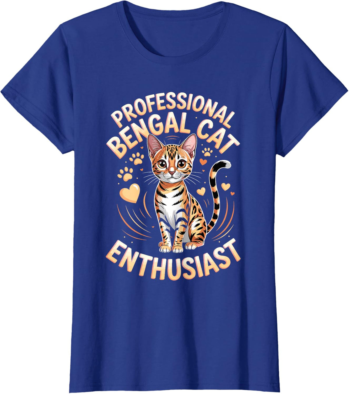 Professional Bengal Cat Enthusiast Exotic Cat Lover T-Shirt - Royal Blue