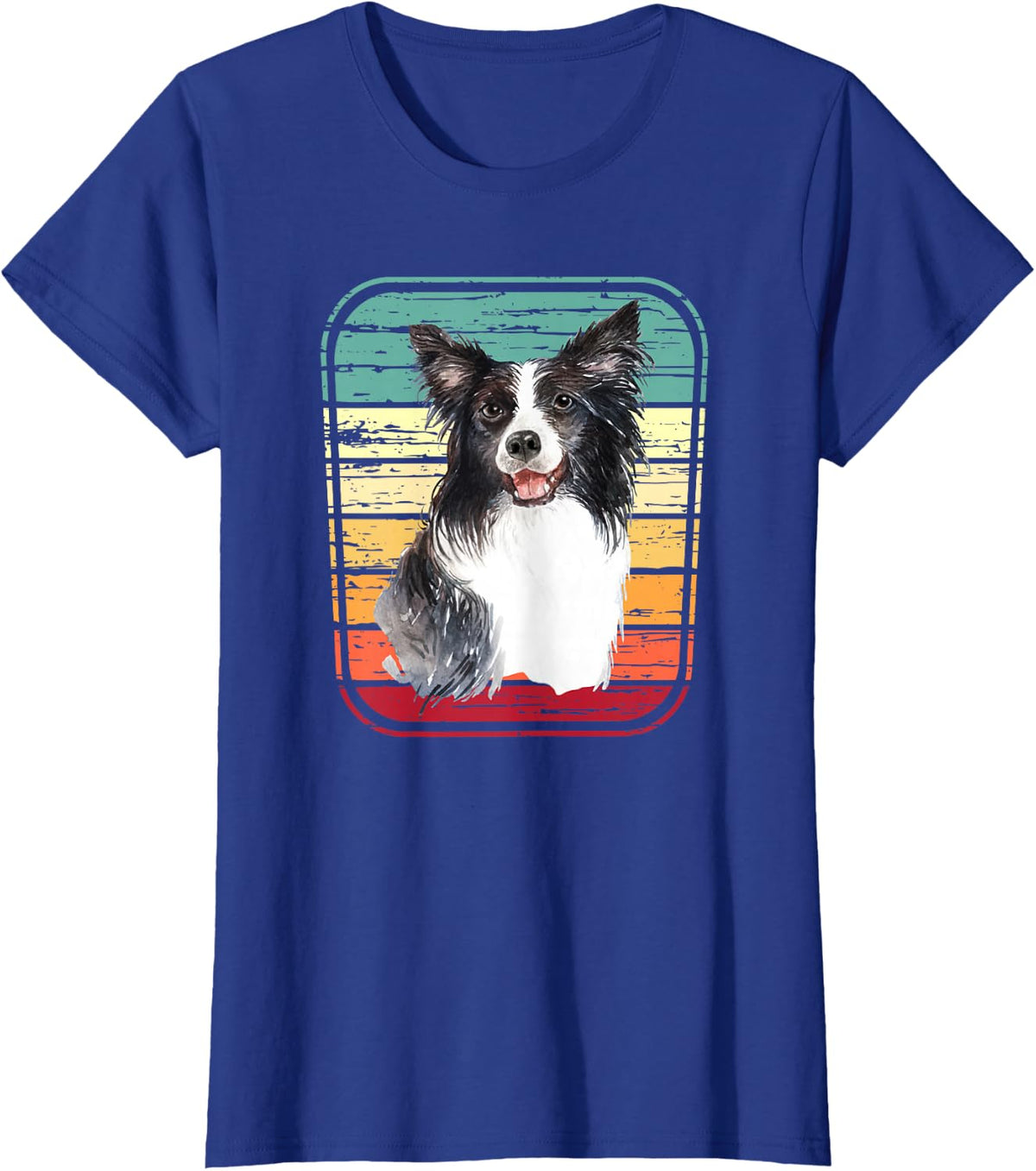 Border Collie Dog Mom or Dad Love Dogs Lovers Funny Gift T-Shirt - Royal Blue