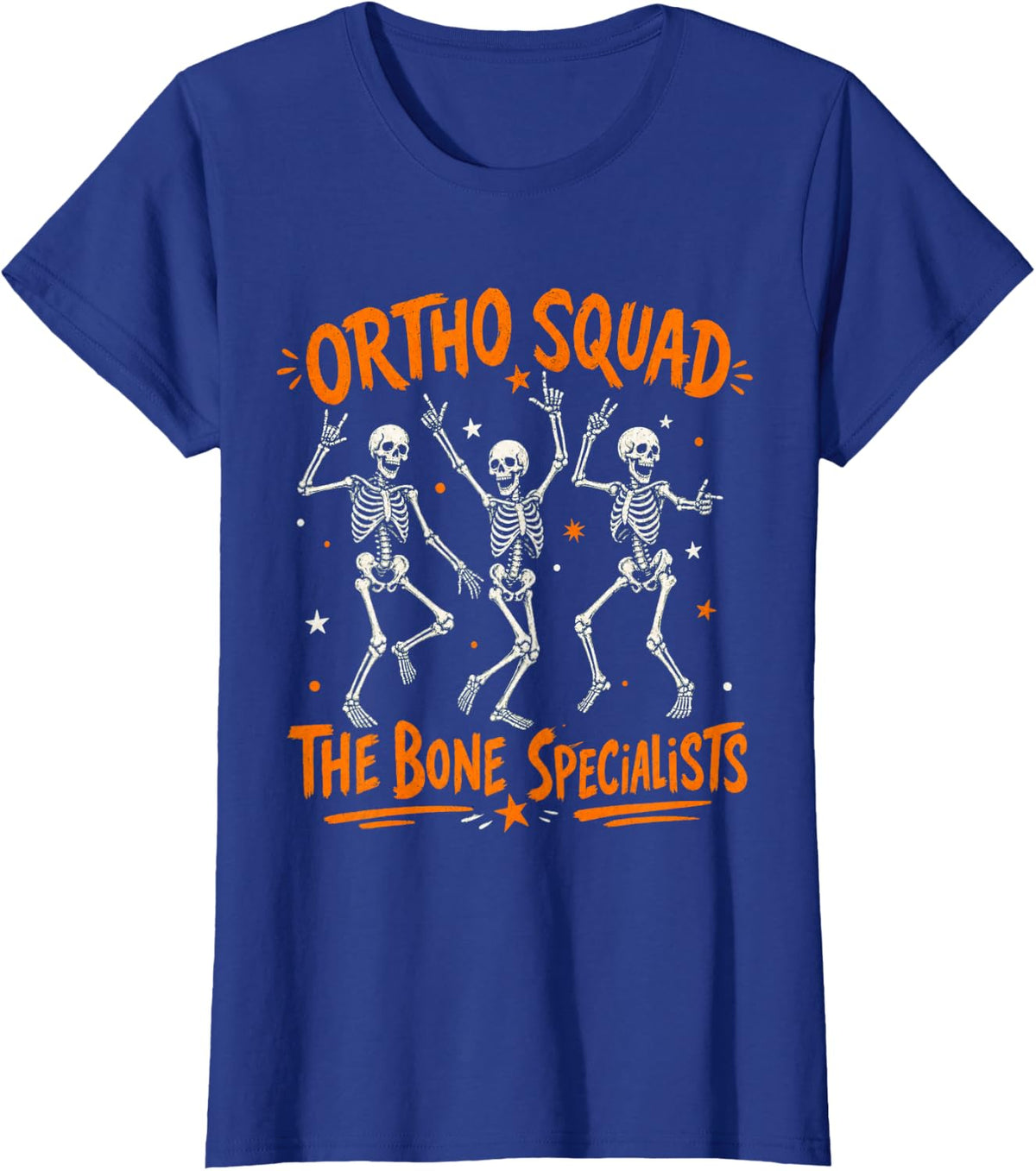 Ortho Squad Bone Specialists RN Nurse Halloween T-Shirt - Royal Blue