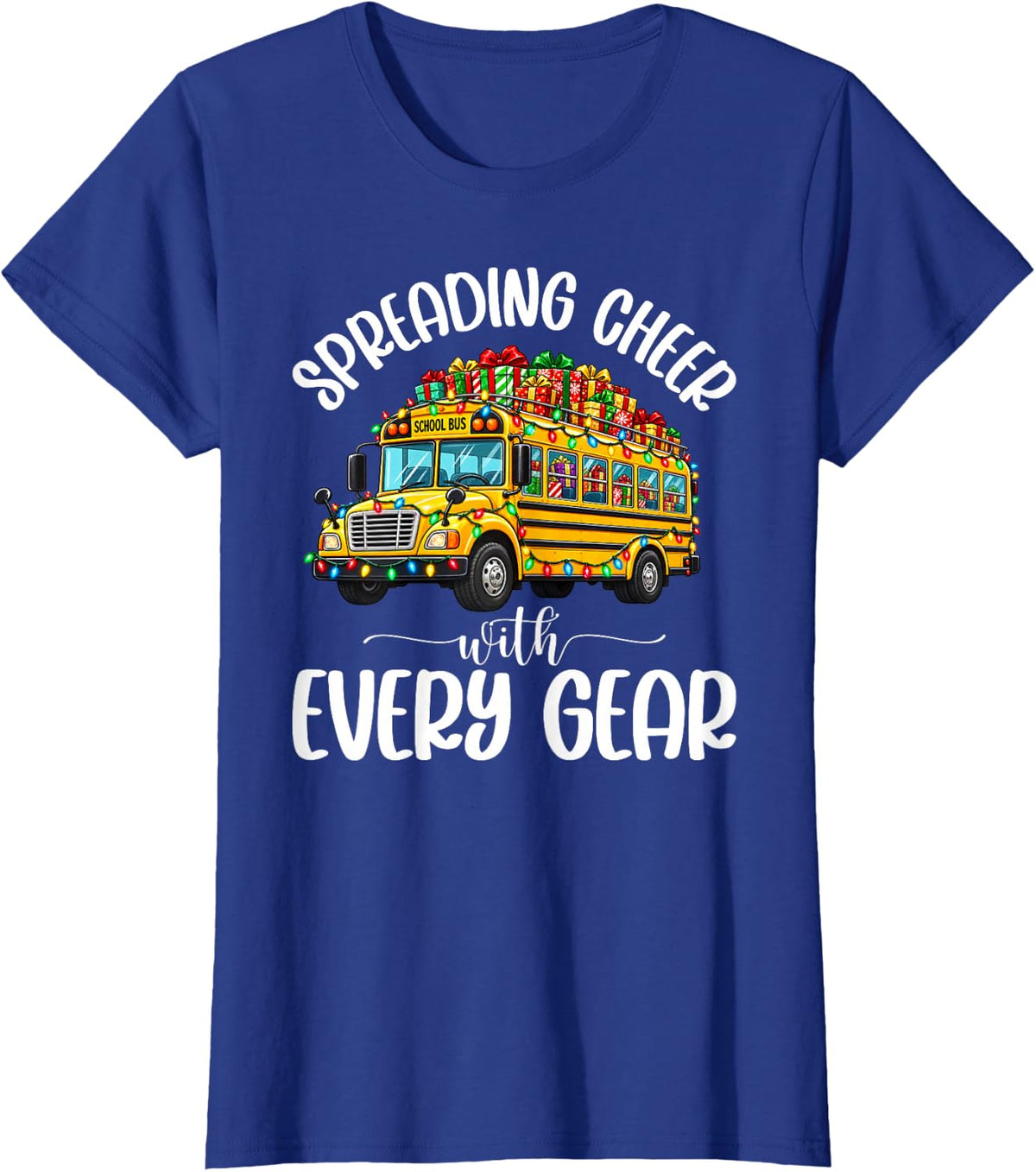 Christmas School Bus Driver Xmas Party Bus Drivers T-Shirt - Royal Blue