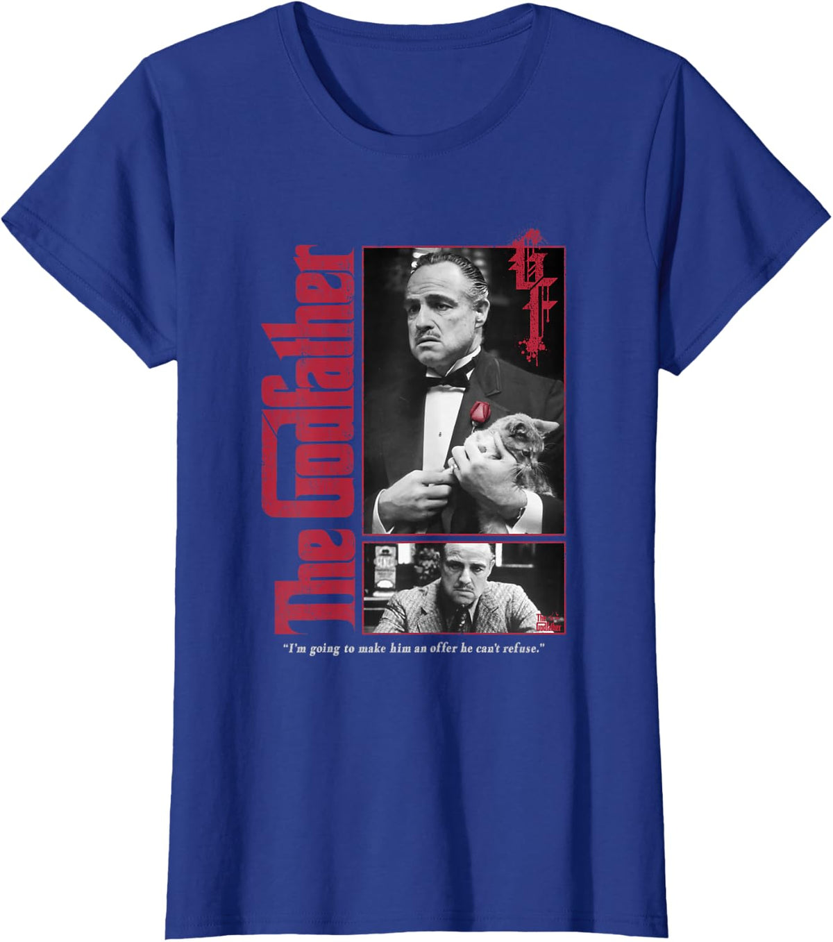 The Godfather Don Vito Offer Classic Quote Poster T-Shirt - Royal Blue