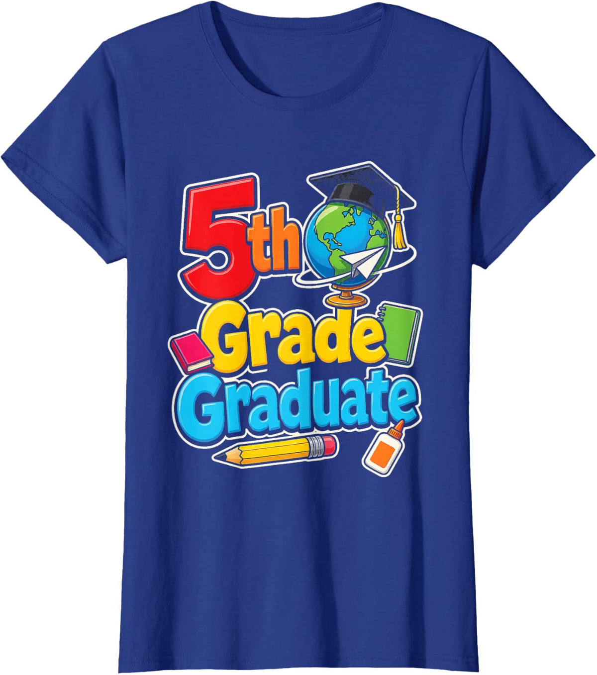 5th Grade Graduate Elementary Graduation Moving Up Day T-Shirt - Royal Blue