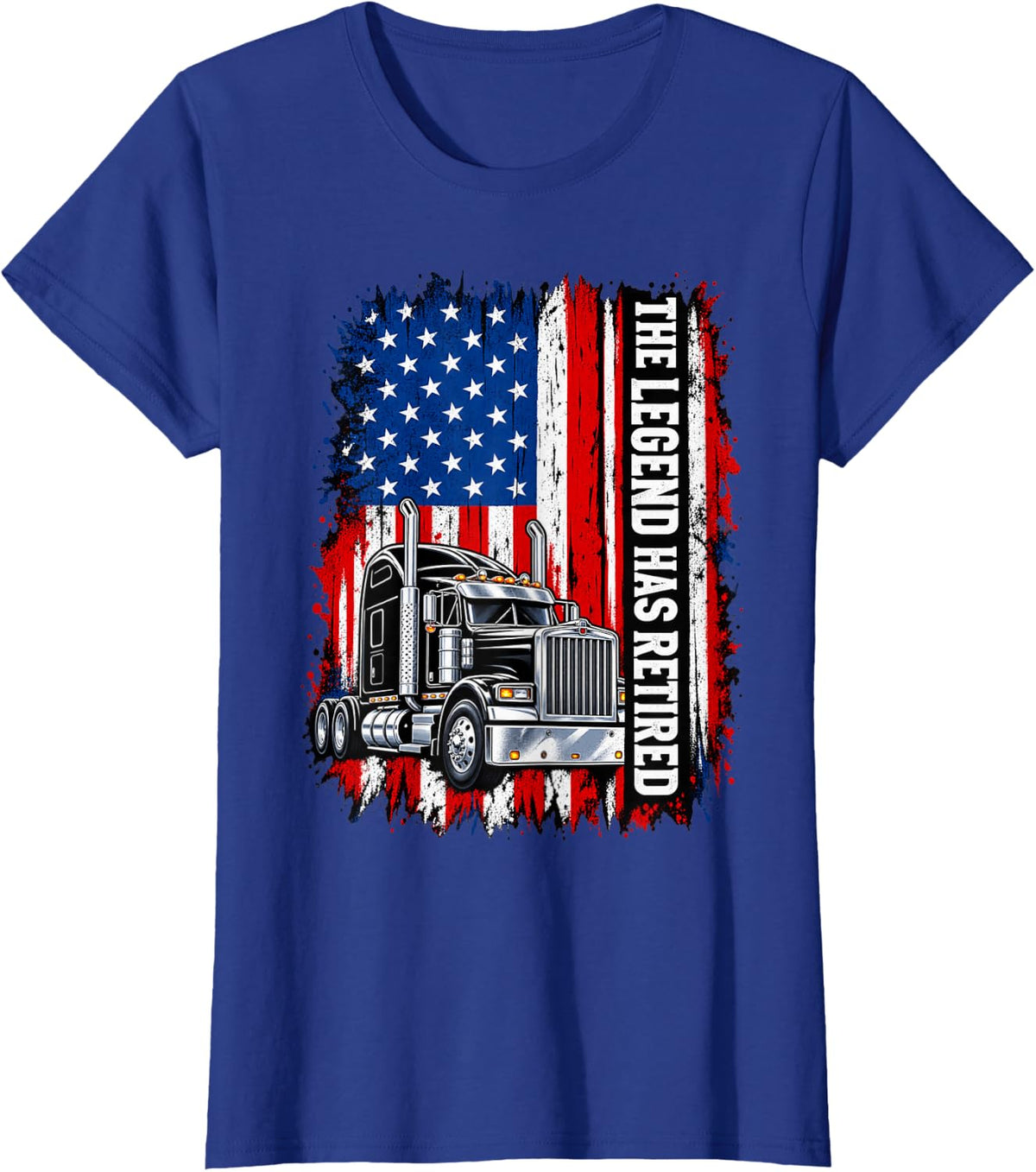 The Legend Has Retired Truck Driver T-Shirt - Royal Blue