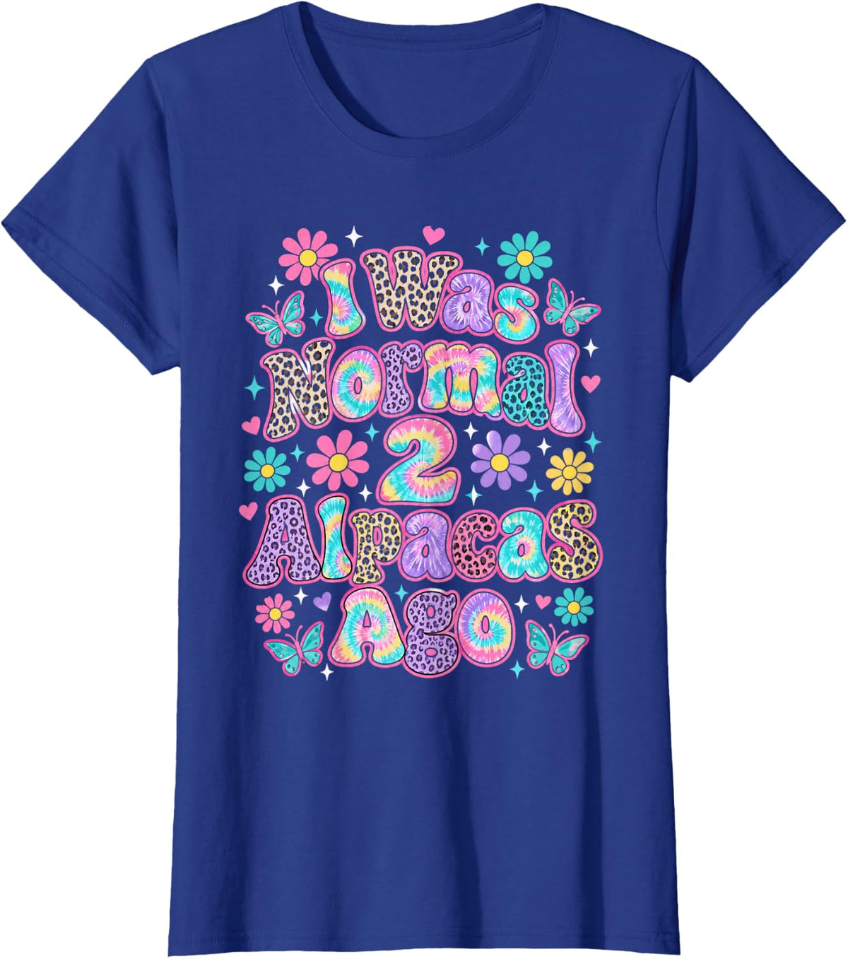 Its A Beautiful Day for Alpacas Animal Lover T-Shirt - Royal Blue