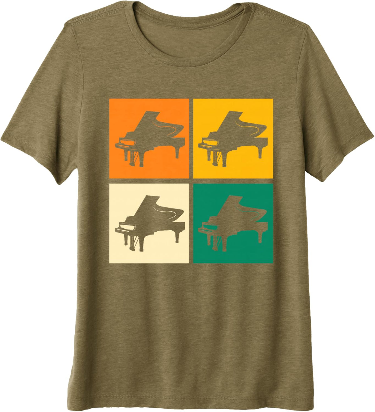 Pianist Piano Premium Tri-blend T-Shirt - Olive Green