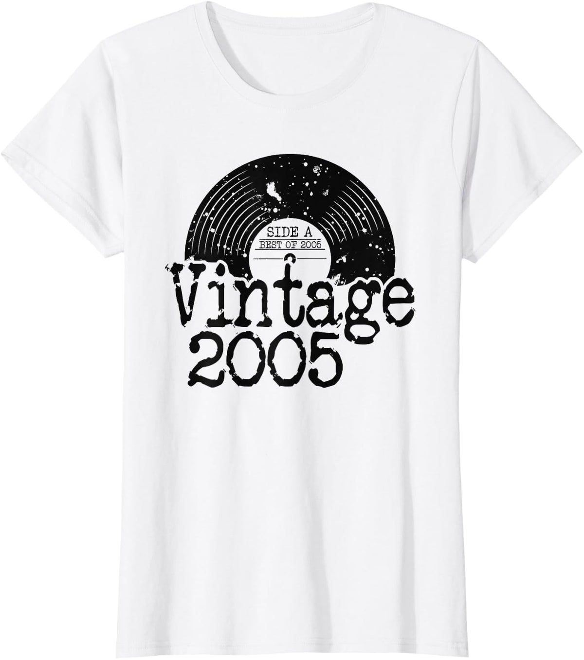Born in 2005, Simple Best of Vintage Vinyl 2005 Birthday T-Shirt - White