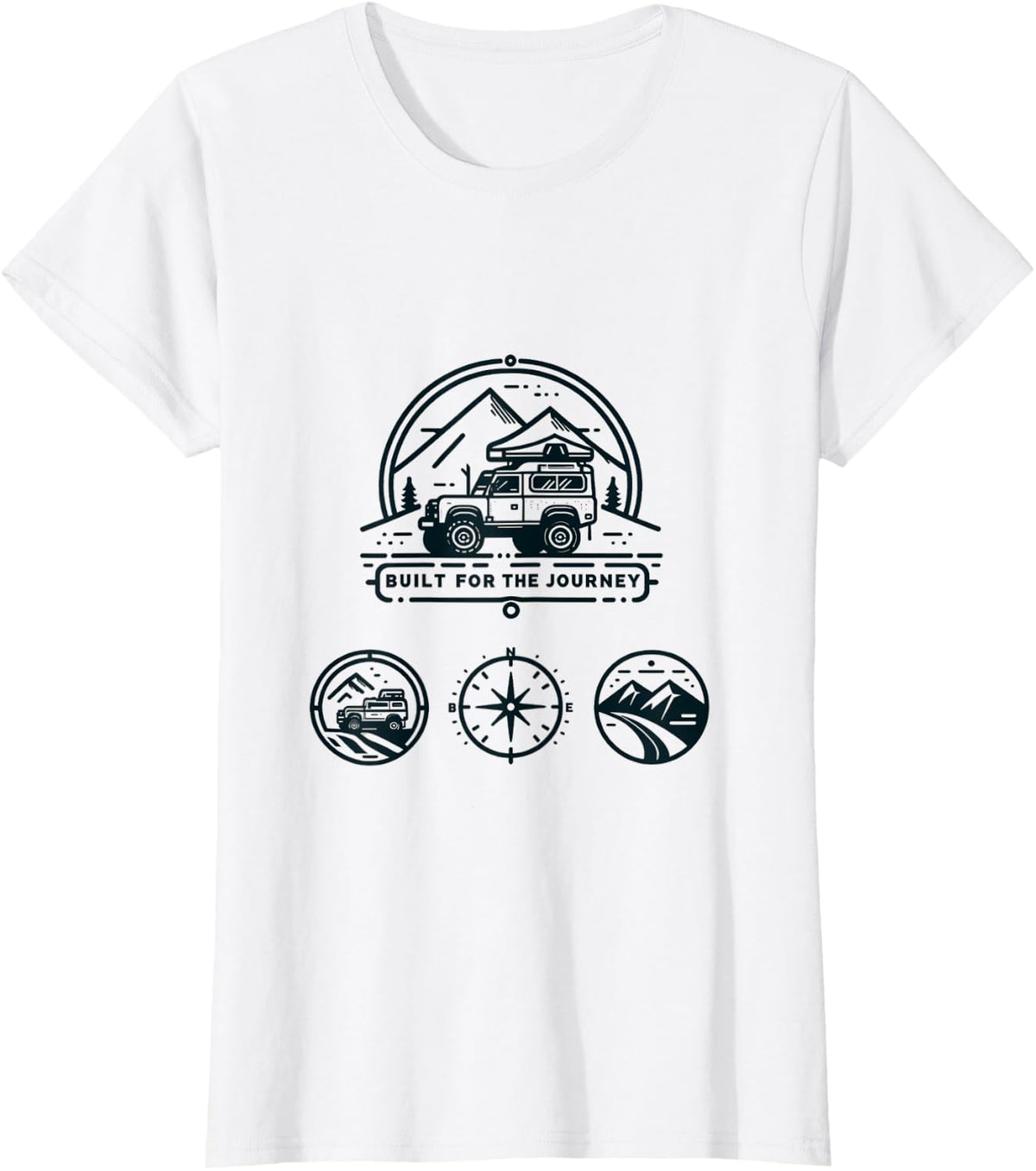 Built for the Journey – Off-Road Camping & Overlanding T-Shirt - White