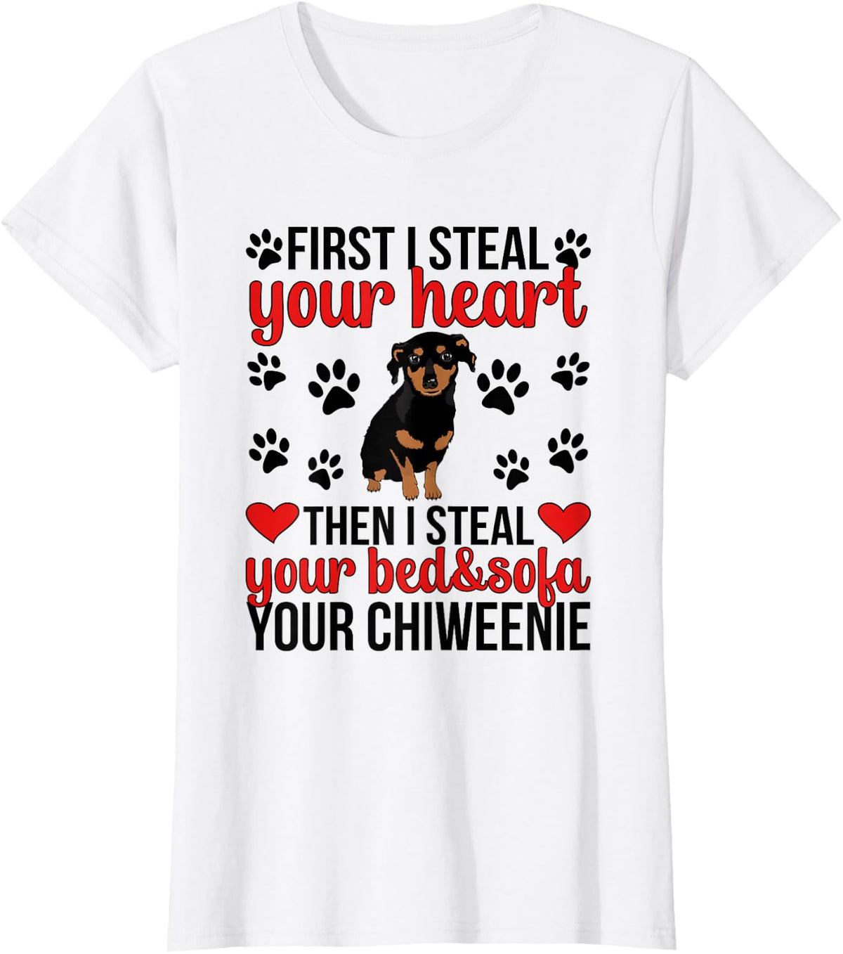 Chiweenie Owner Funny Chiweenie Dad Chiweenie Mom T-Shirt - White