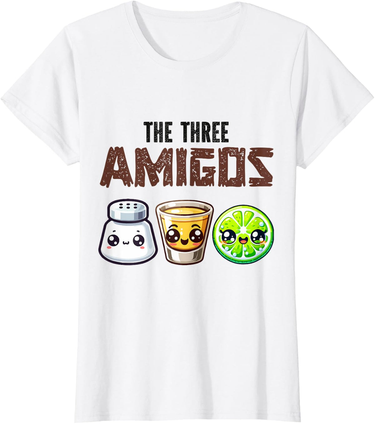 The 3 Three Amigos Funny Cinco De Mayo Tequila Shot Lime T-Shirt - White