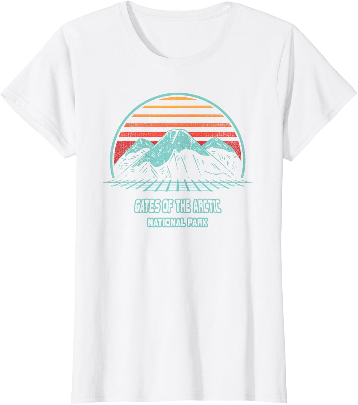 Gates of the Arctic National Park Retro Hiking Vintage 80s T-Shirt - White