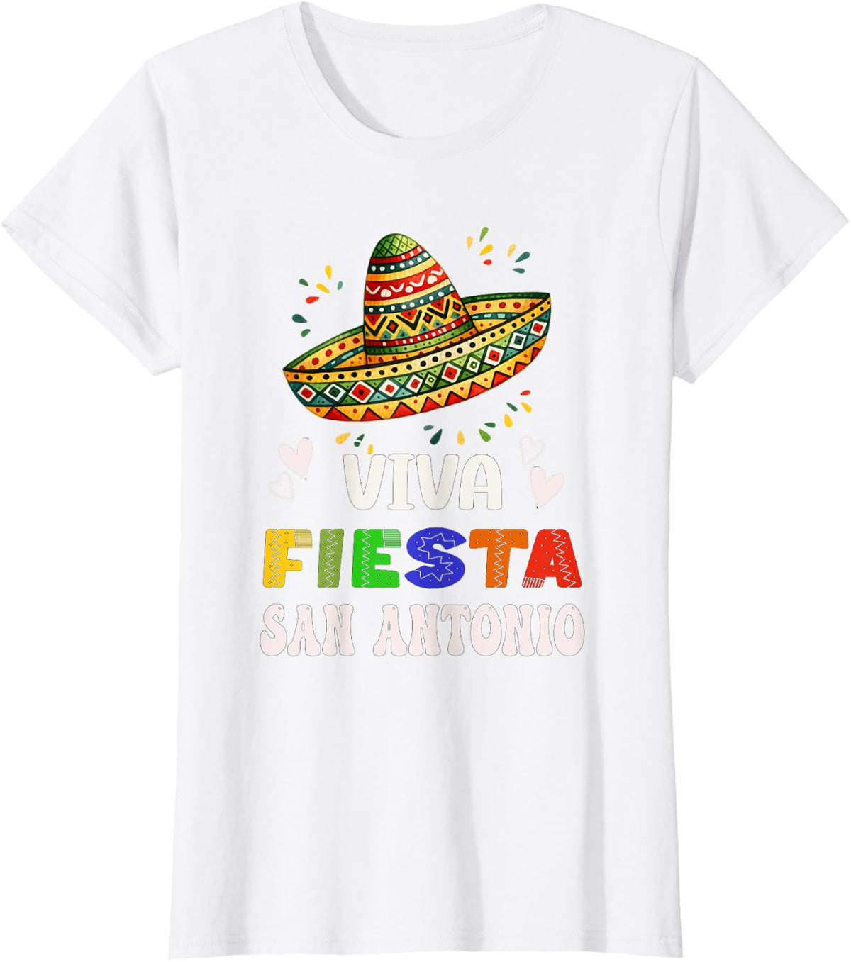 Viva Fiesta San Antonio Cinco De Mayo Sombrero Boys Girls T-Shirt - White